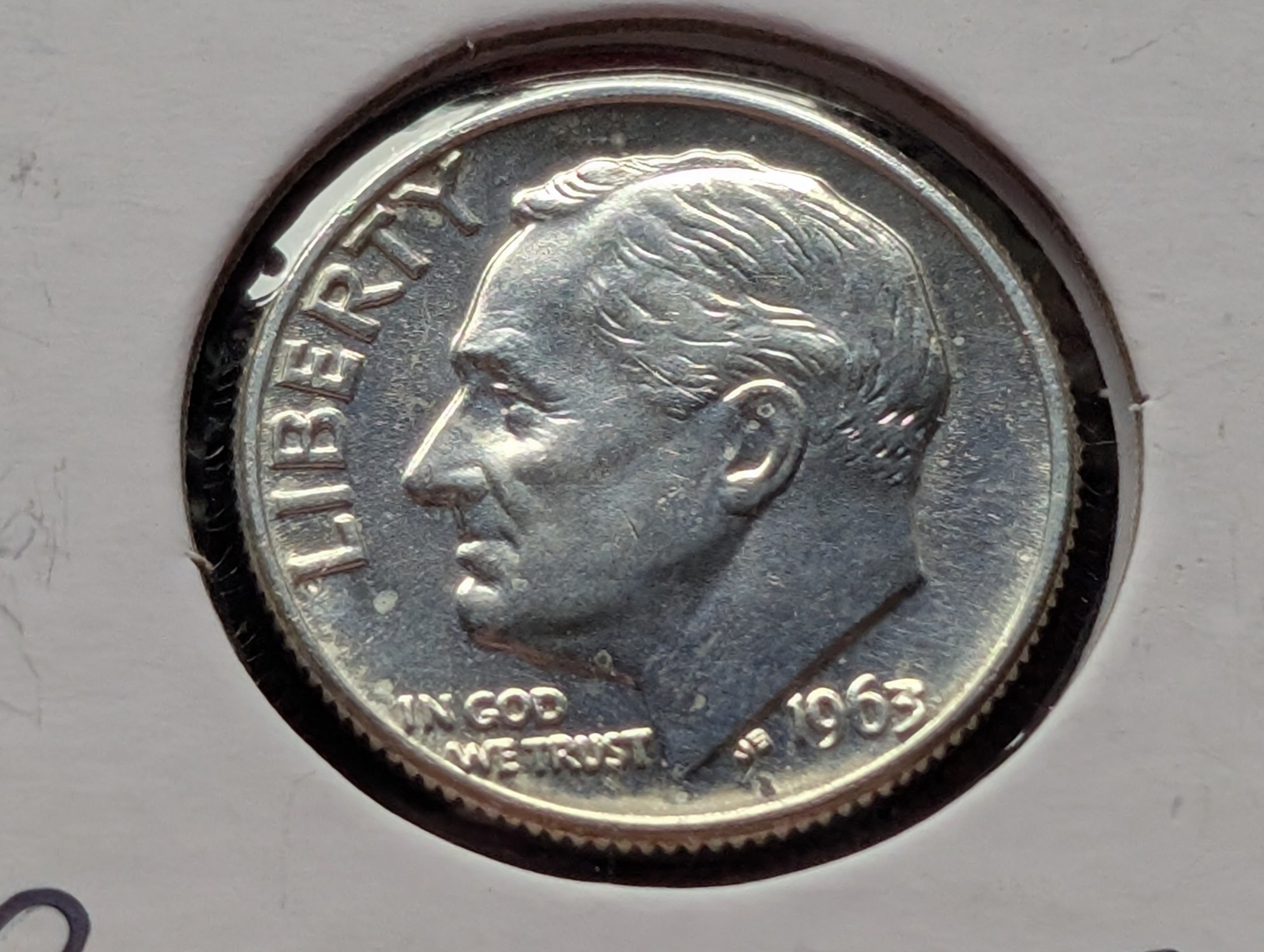 1963-D Roosevelt 90% Silver Dime - UNC.