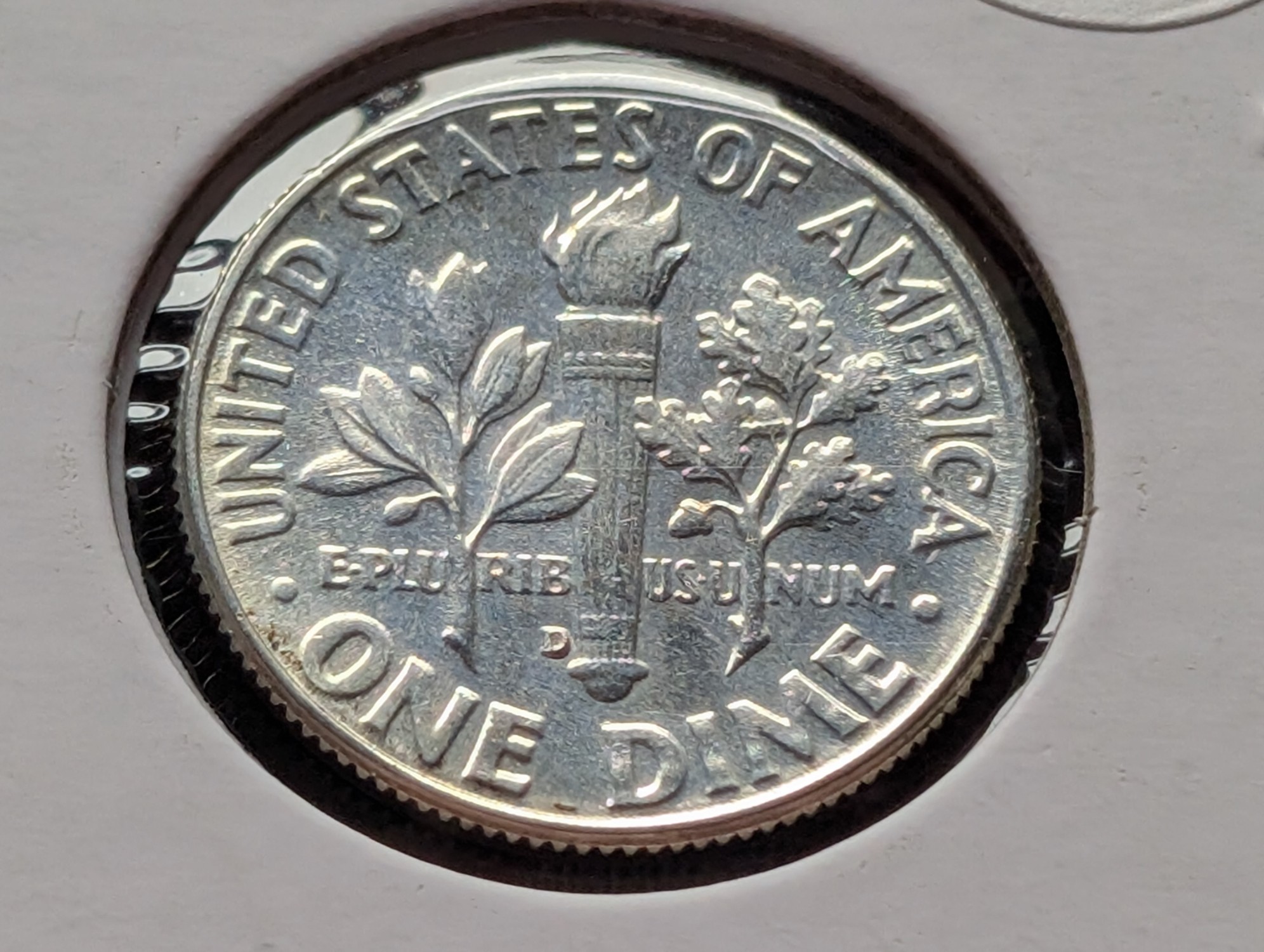 1963-D Roosevelt 90% Silver Dime - UNC.