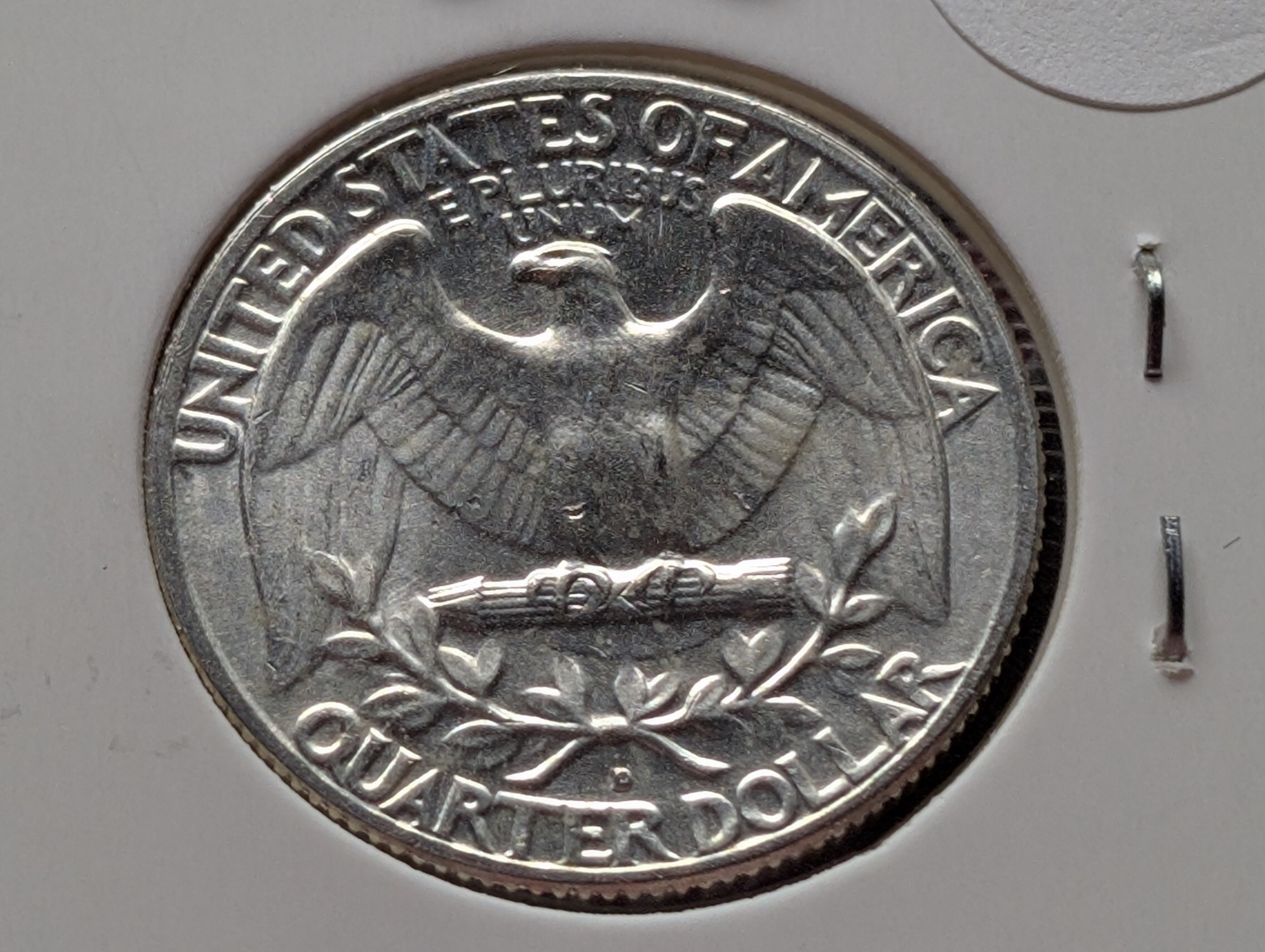 1963-D Washington 90% Silver Quarter - UNC.
