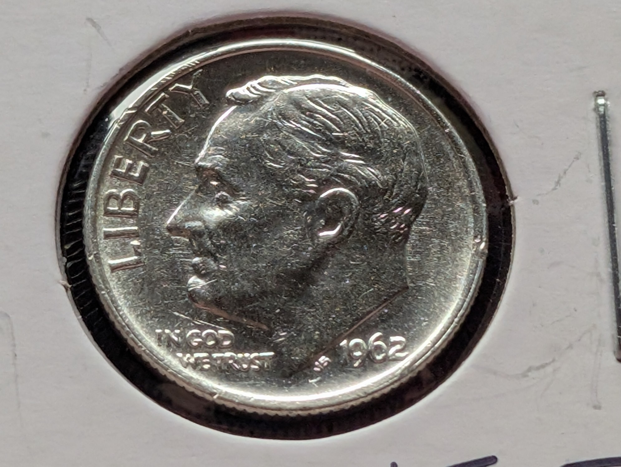 1962 Roosevelt 90% Silver Dime - UNC.