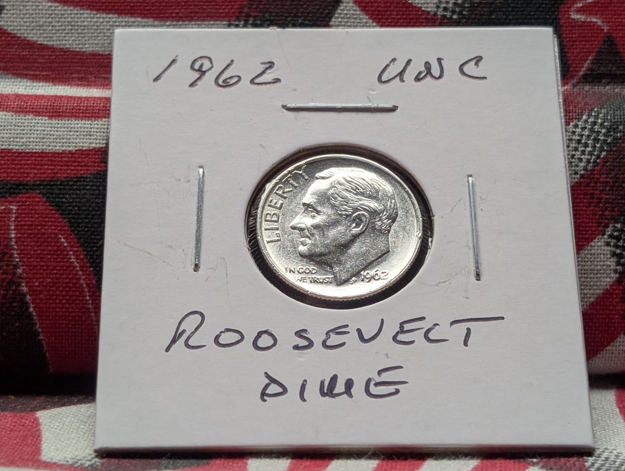 1962 Roosevelt 90% Silver Dime - UNC.