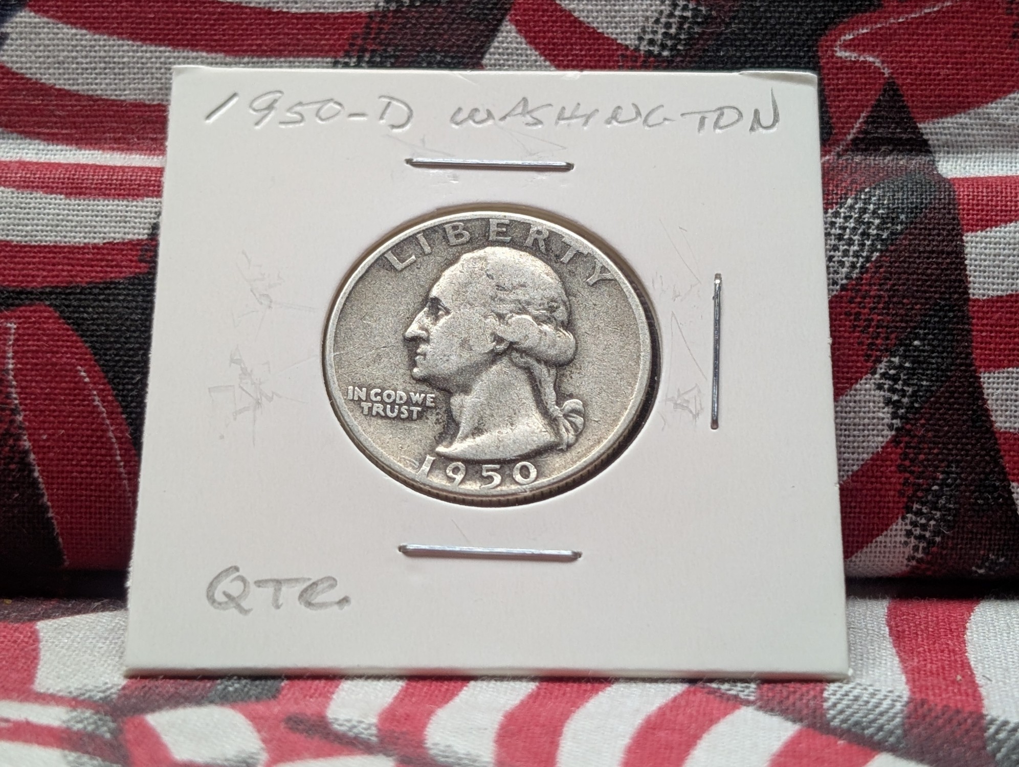 1950-D Washington 90% Silver Quarter