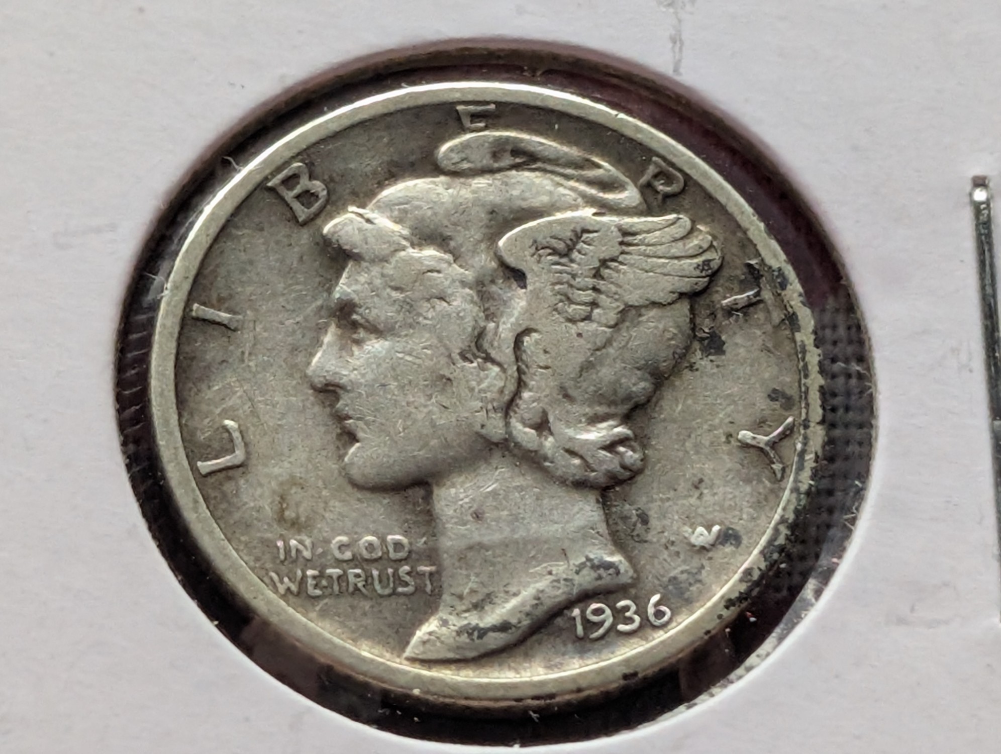 1936-D Mercury 90% Silver Dime