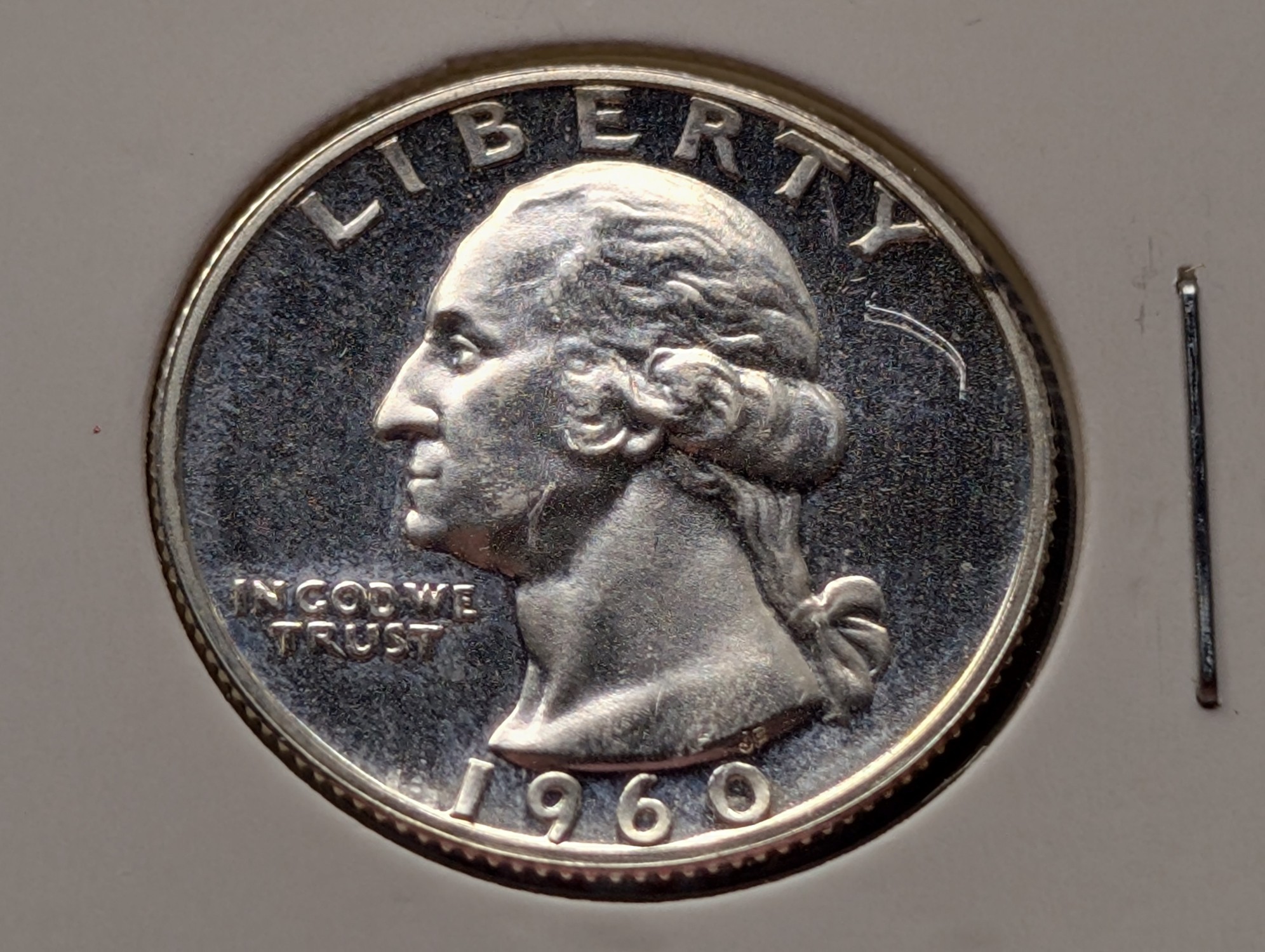 1960 Proof Washington 90% Silver Quarter