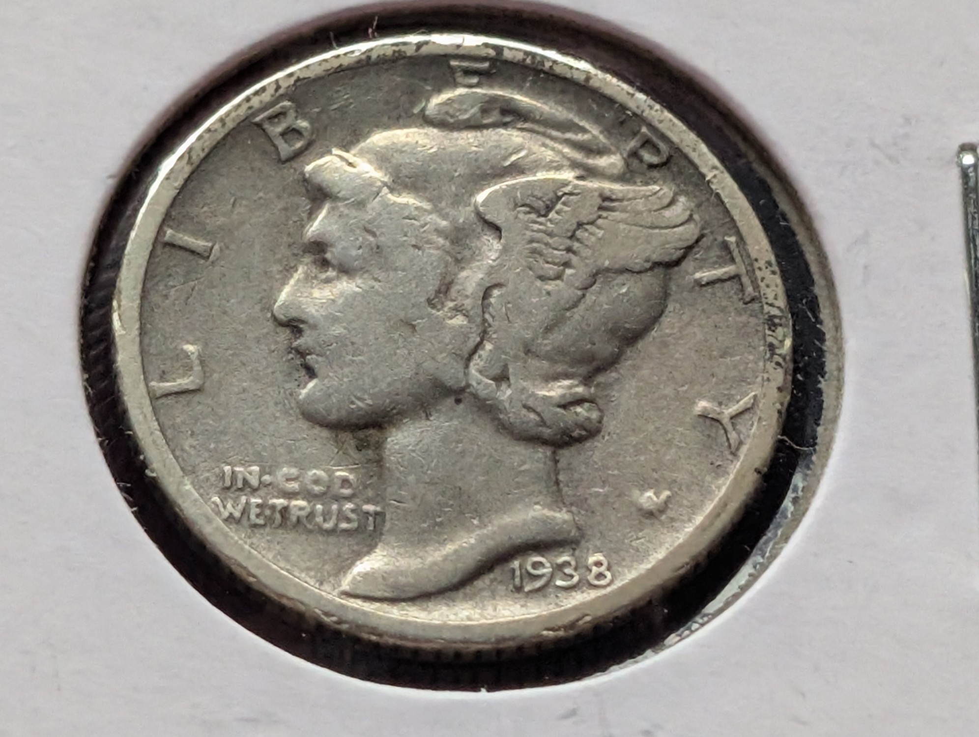 1938-S Mercury 90% Silver Dime