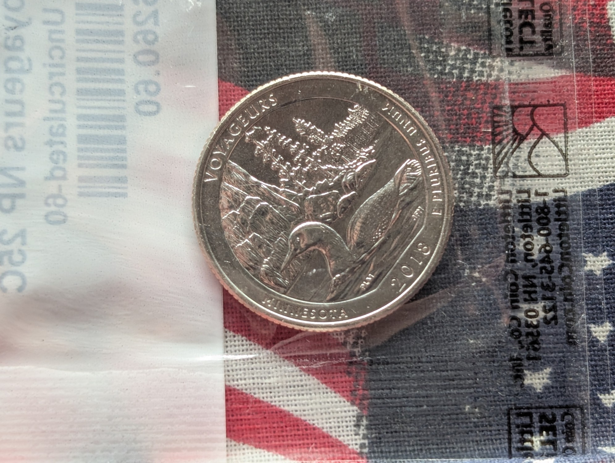 2018-D Minnesota Voyageurs Washington Quarter, Uncirculated-60 in Littleton Packaging