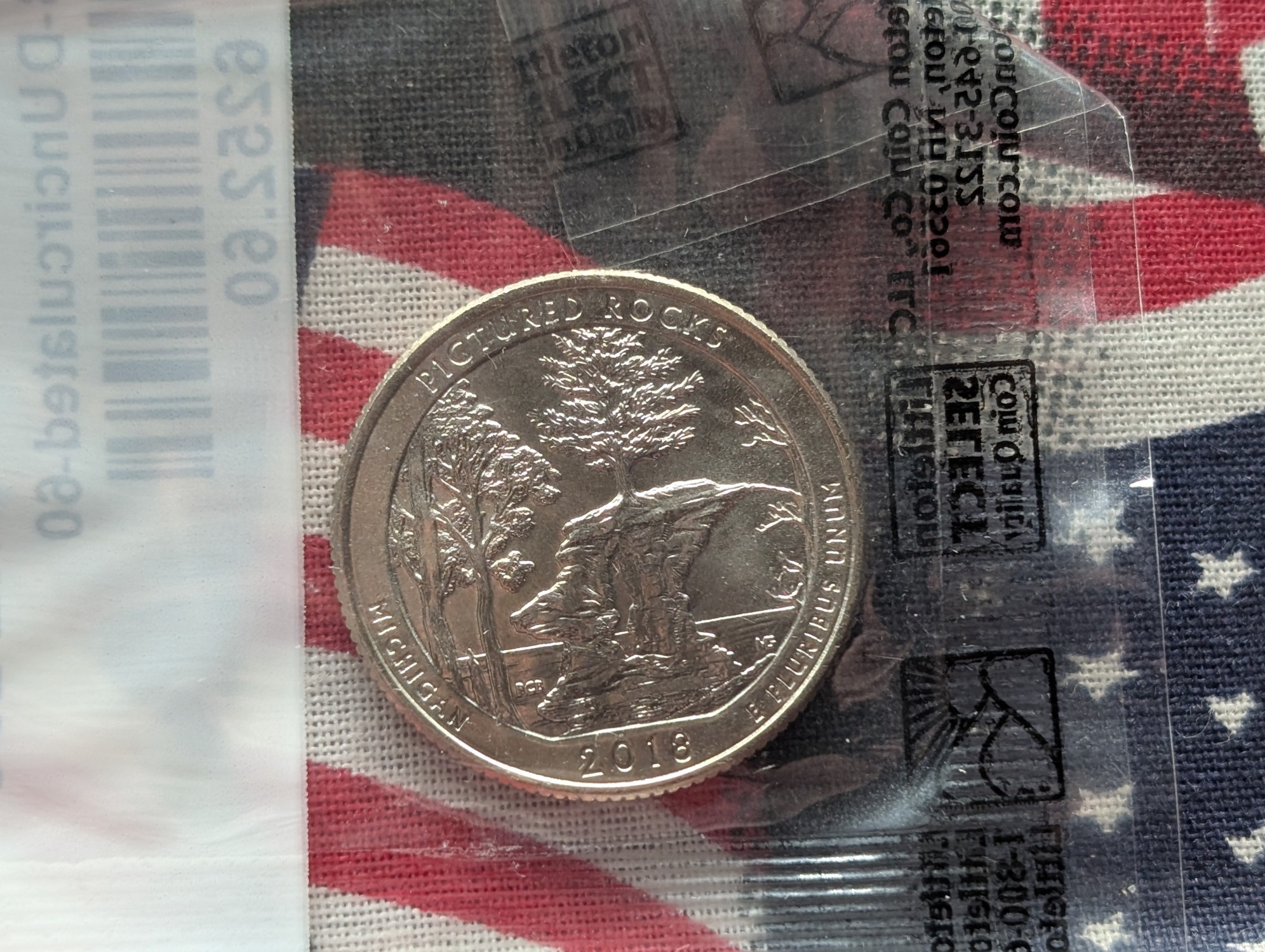 2018-D Michigan Pictured Rocks Washington Quarter, Uncirculated-60 in Littleton Packaging