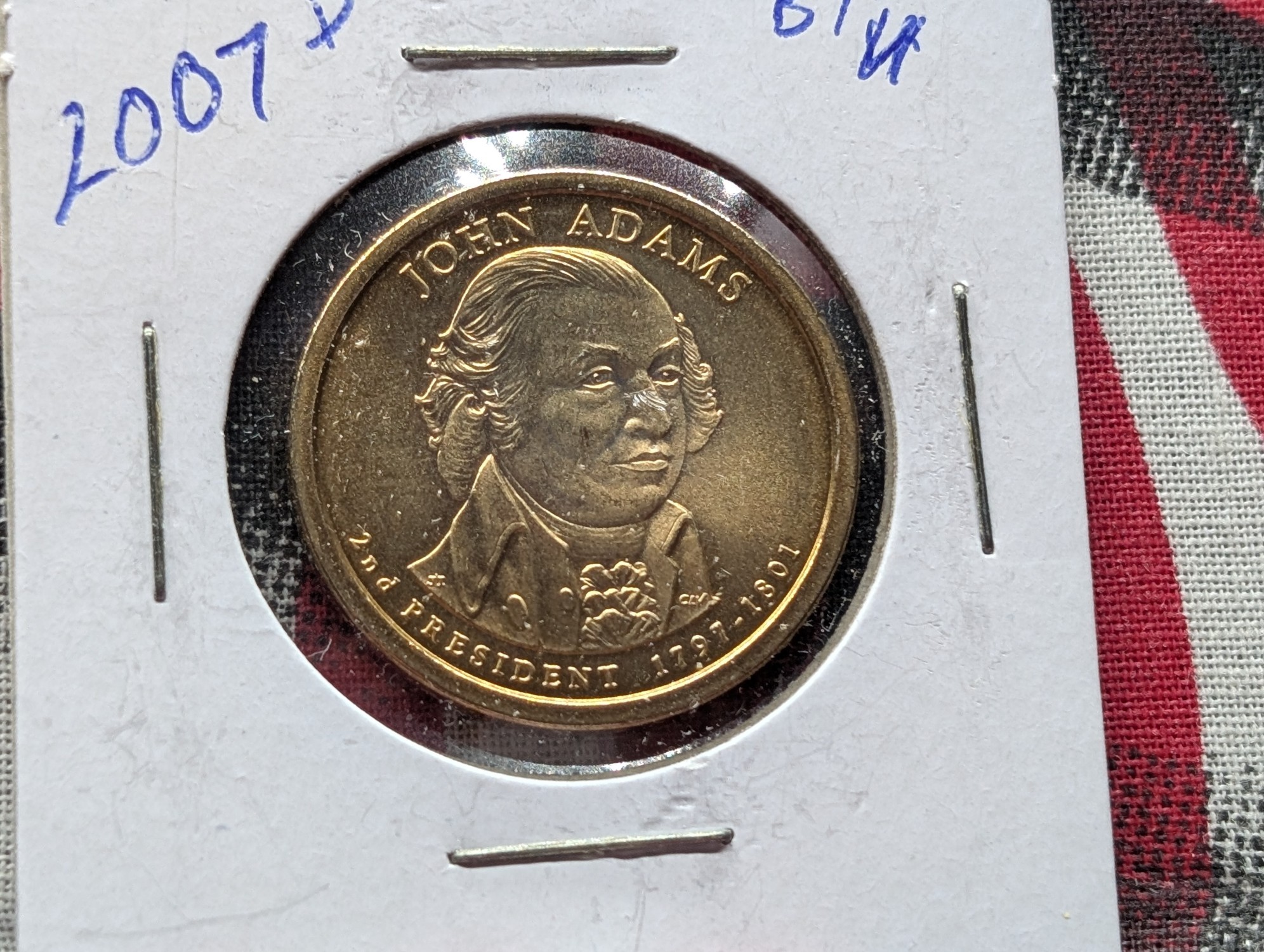 2007-D John Adams Presidential Dollar