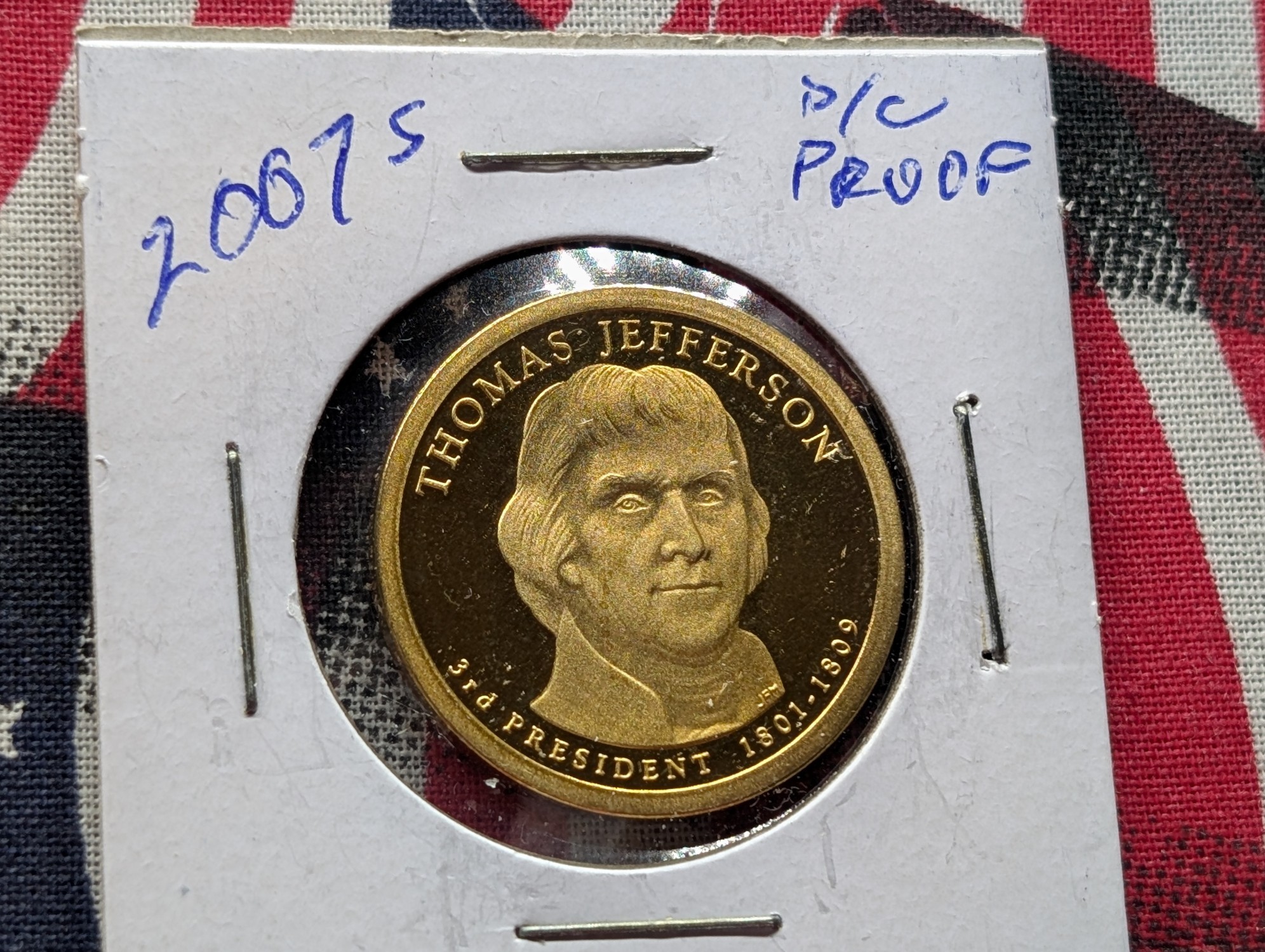 2007-S Proof Thomas Jefferson Presidential Dollar