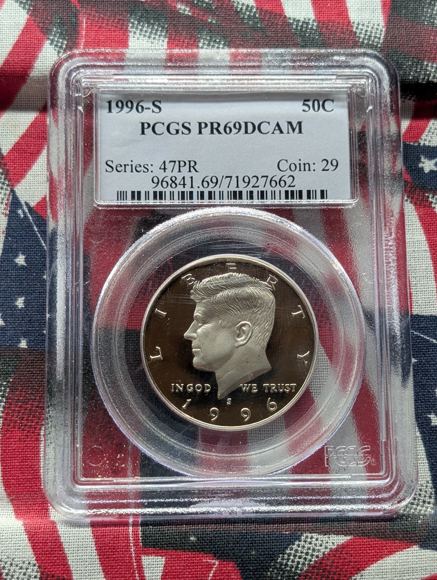 1996-S Kennedy Half Dollar PCGS PR69DCAM