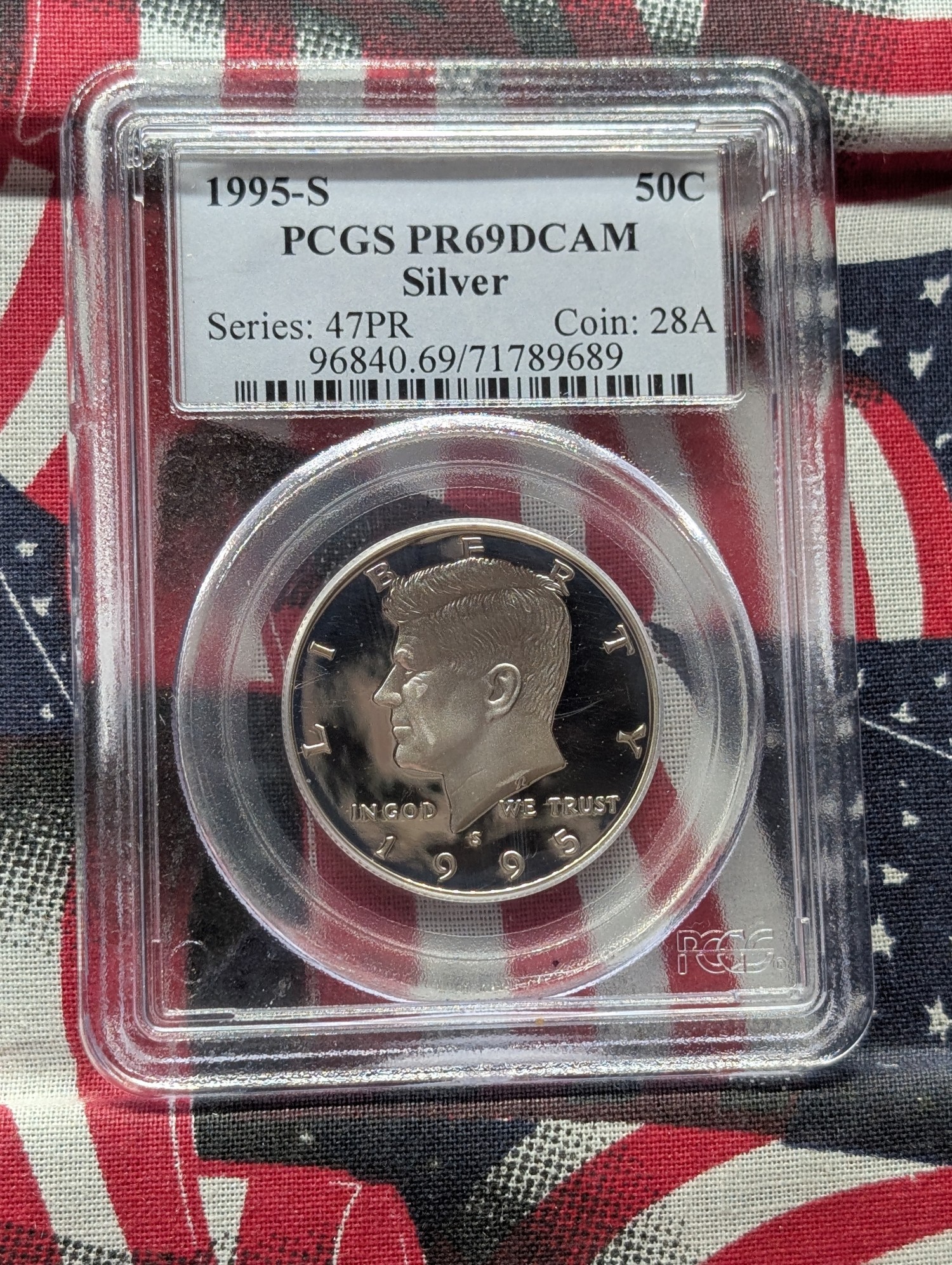 1995-S Kennedy 90% Silver Half Dollar PCGS PR69DCAM