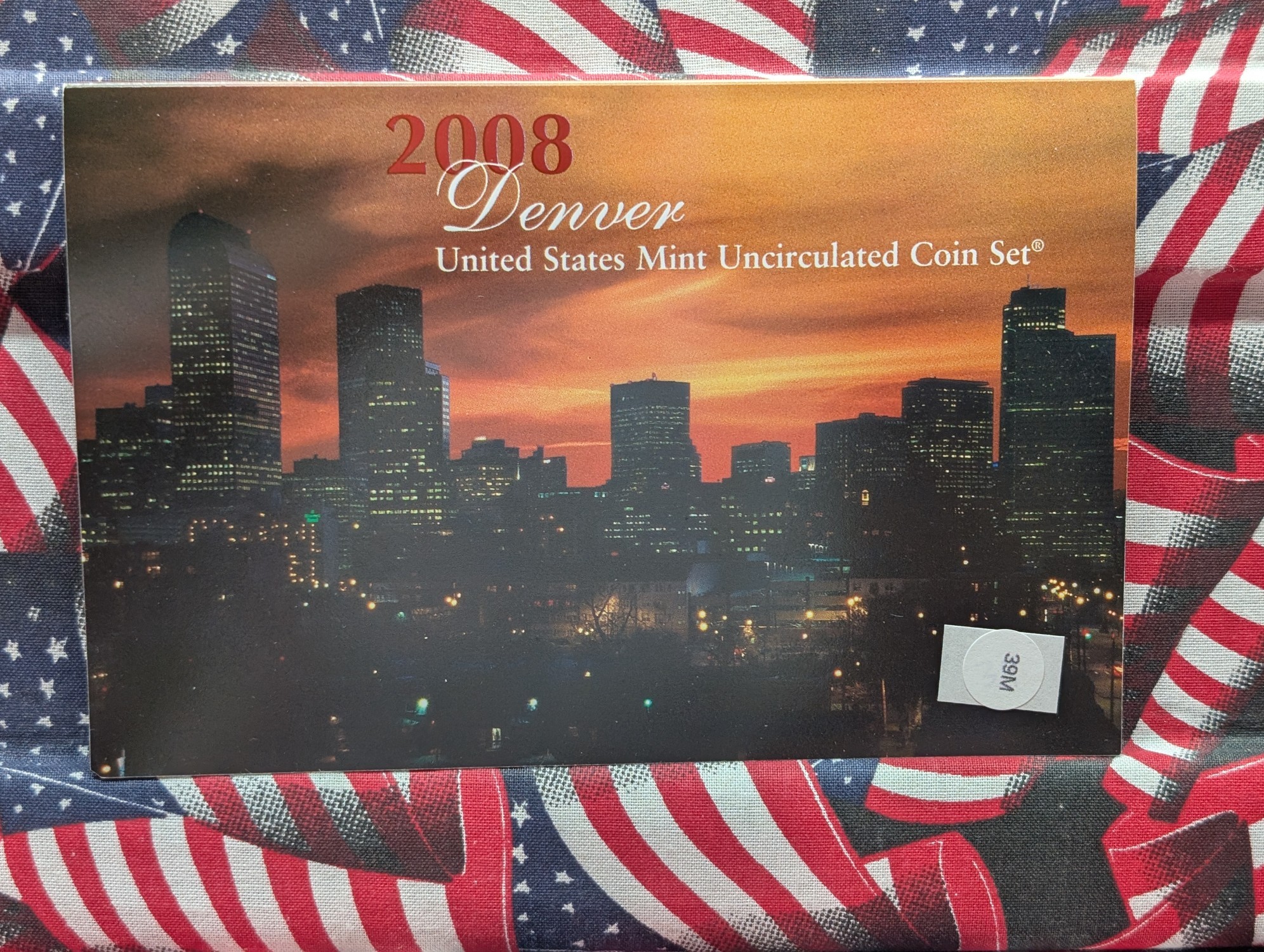 2008-D Only U.S. Mint Uncirculated Coin Set With Presidential Dollars, Sacagawea Dollar, and State Quarters In OGP w/ COA