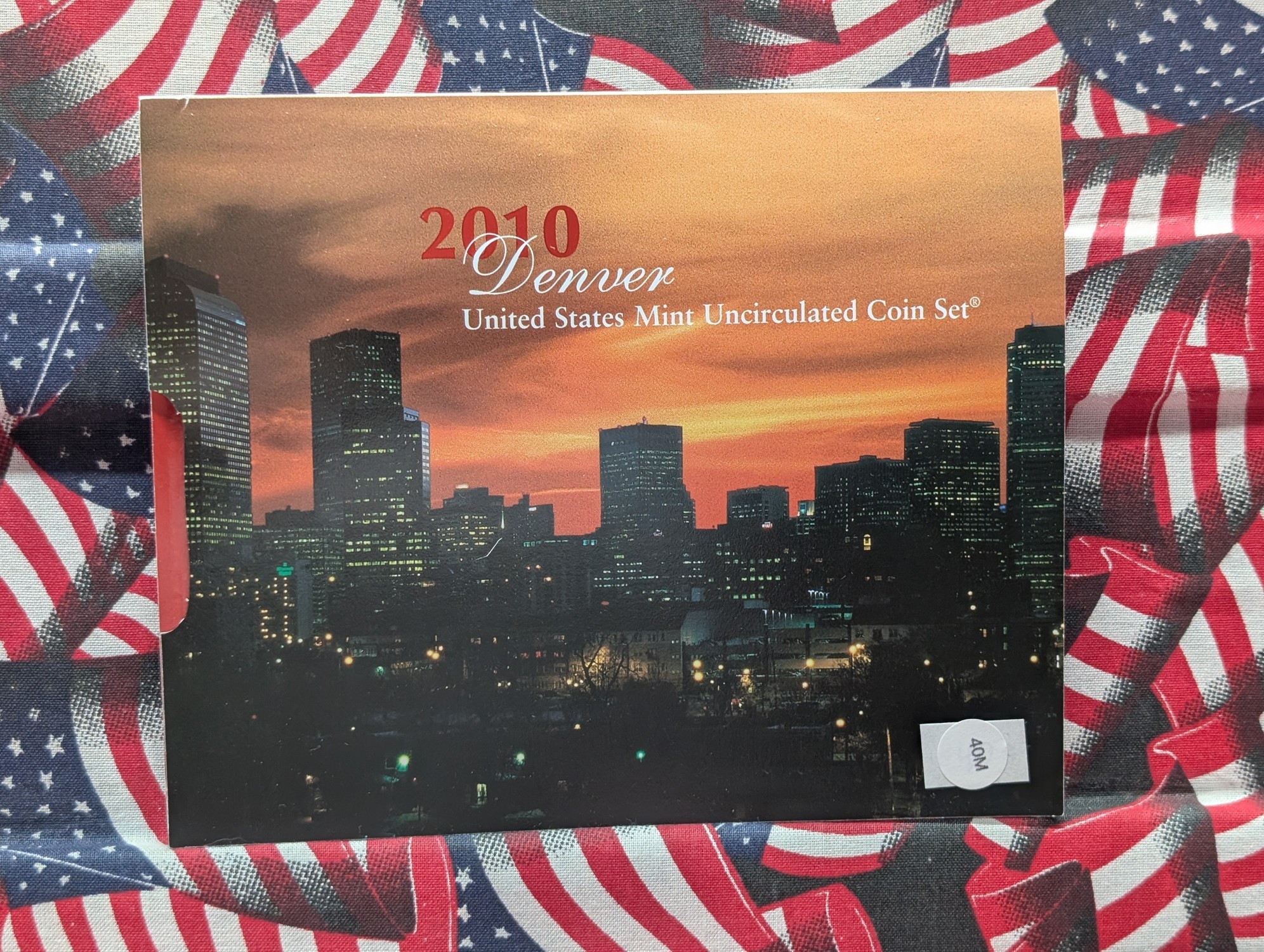 2010-D Only U.S. Mint Uncirculated Coin Set With Presidential Dollars, Sacagawea Dollar, and State Quarters In OGP w/ COA