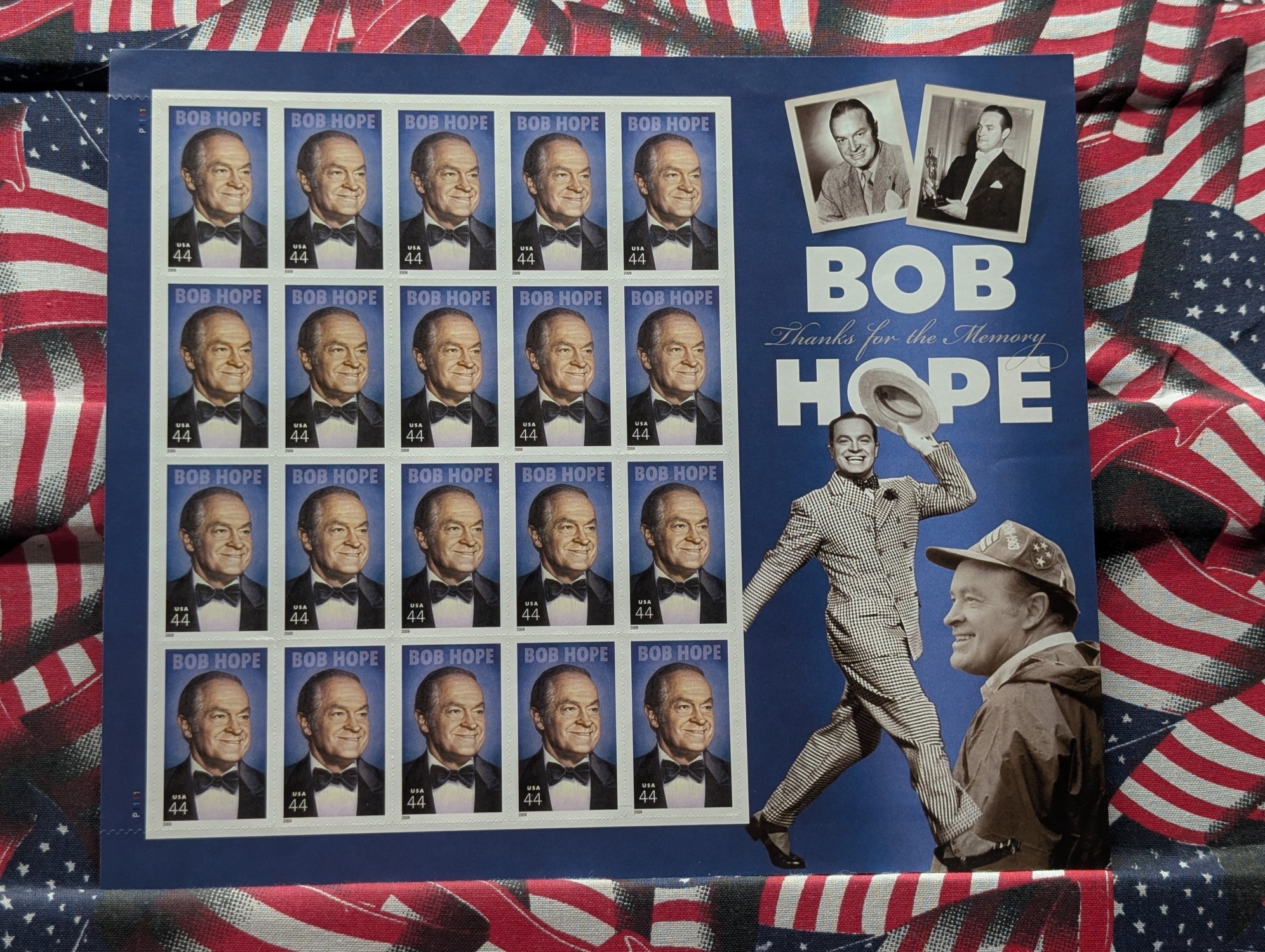 2008 Bob Hope Sheet Of Stamps, Mint, Original Gum, Never Hinged