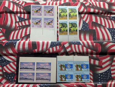 (4) Assorted U.S. Plate Blocks, All Mint, Original Gum, Never Hinged Condition PLEASE NOTE Some 