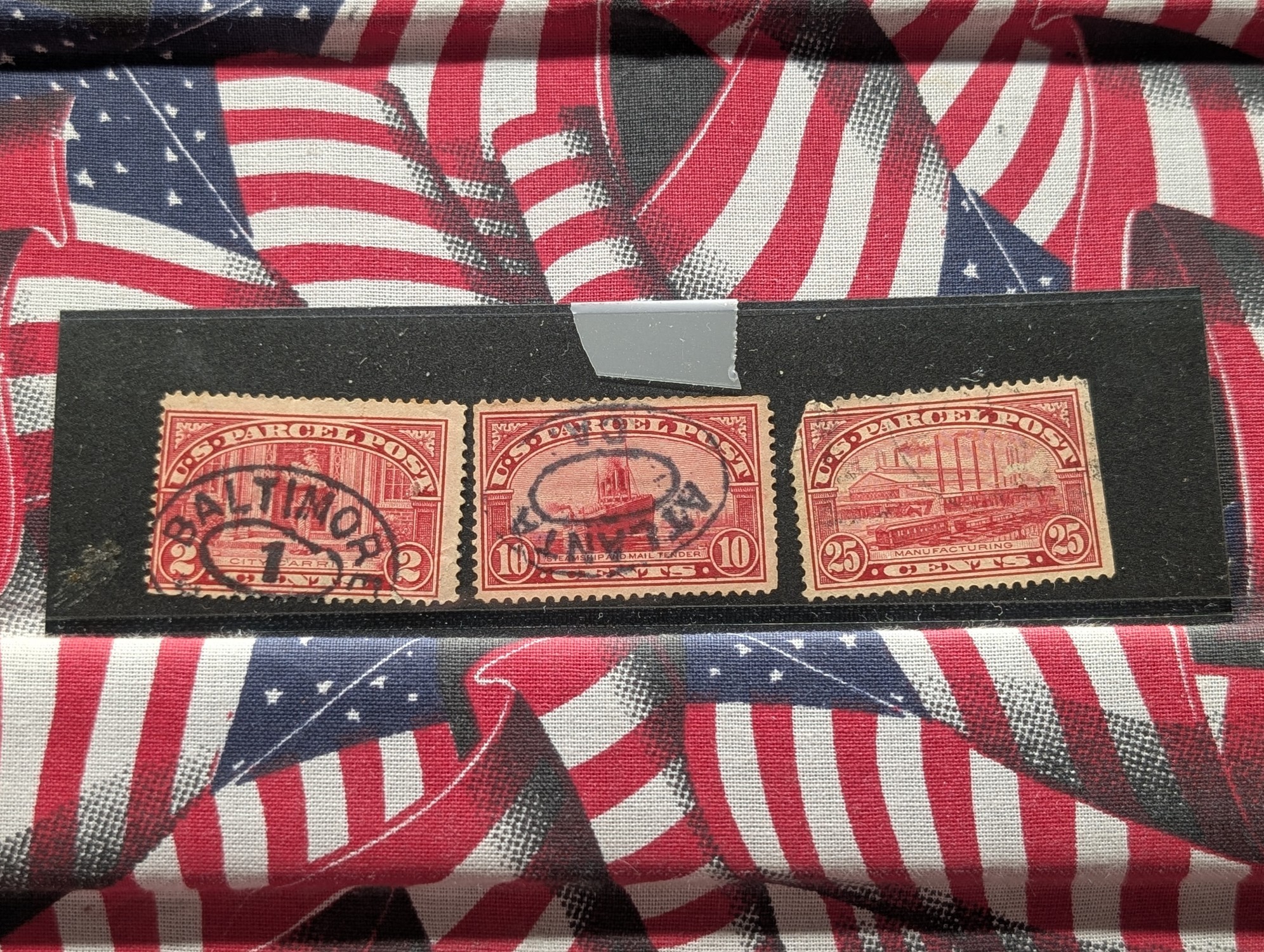 (3) Assorted U.S. Parcel Post Stamps, Used
