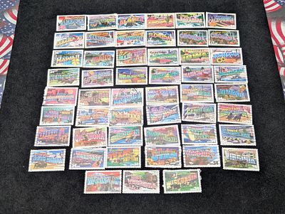 Complete Set Of U.S. State Stamps, Used Condition PLEASE NOTE Some coins may have a grade on 