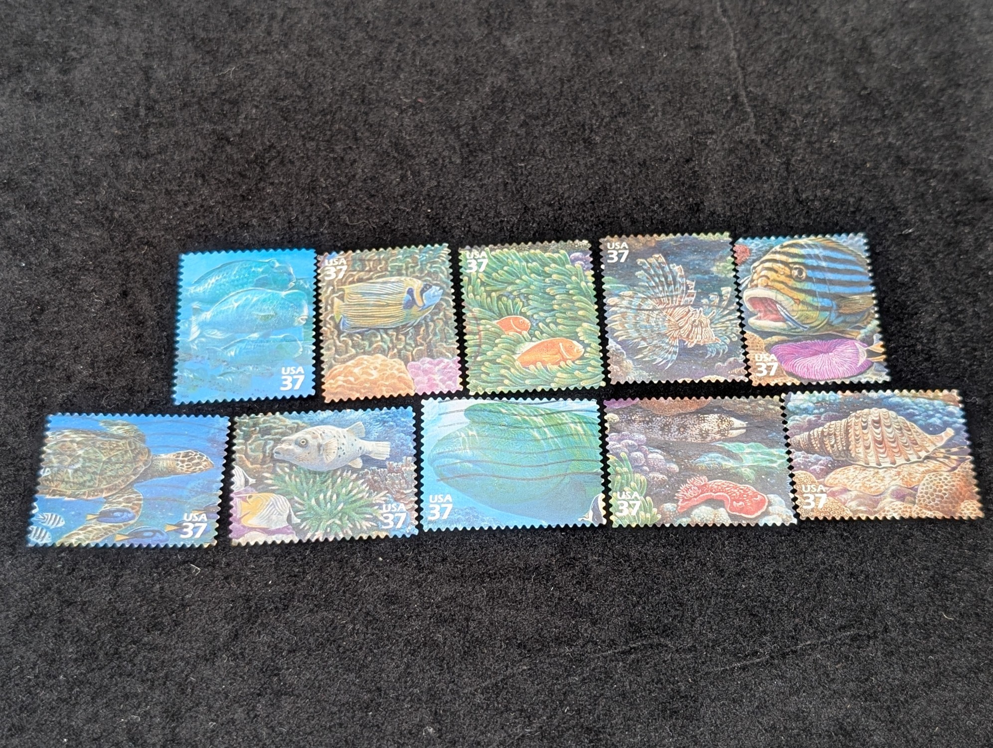 Complete Set Of Pacific Coral Reef Stamps, Used