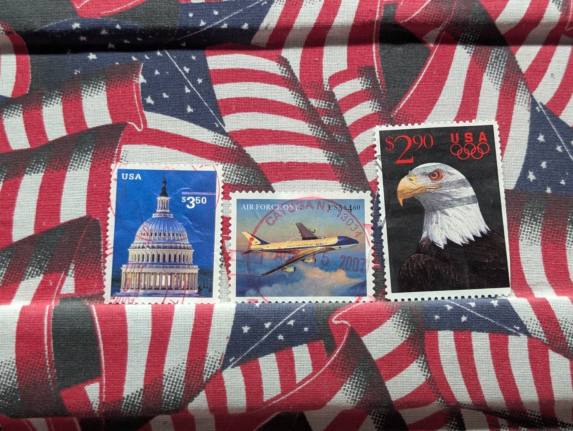 (3) Assorted Express Mail U.S. Stamps