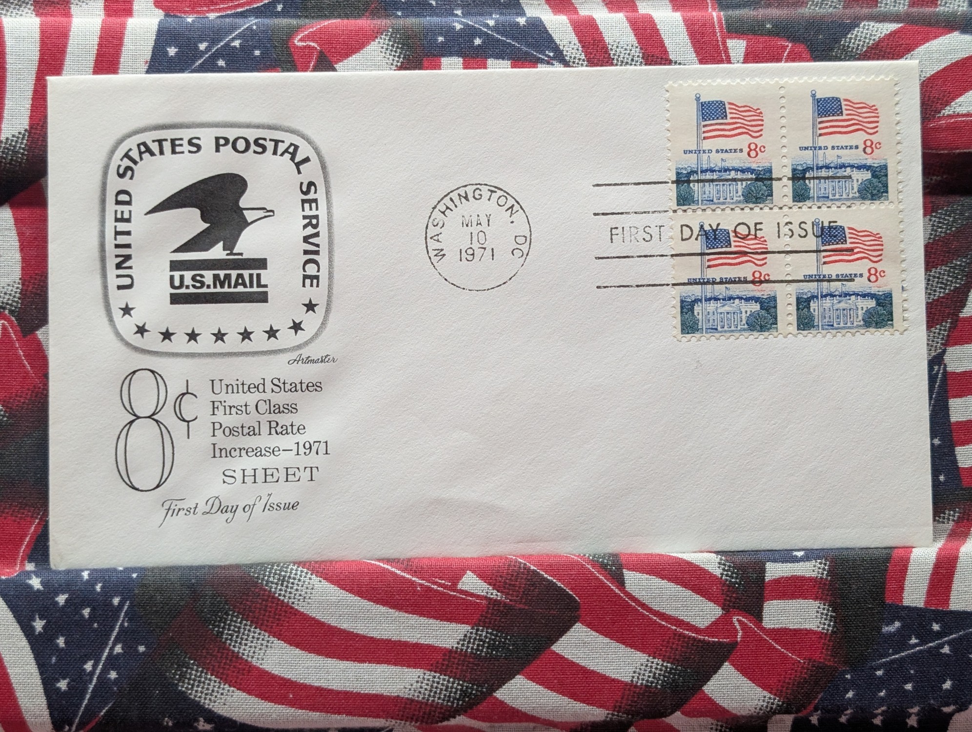 1971 Postal Service Four Block First Day Cachet