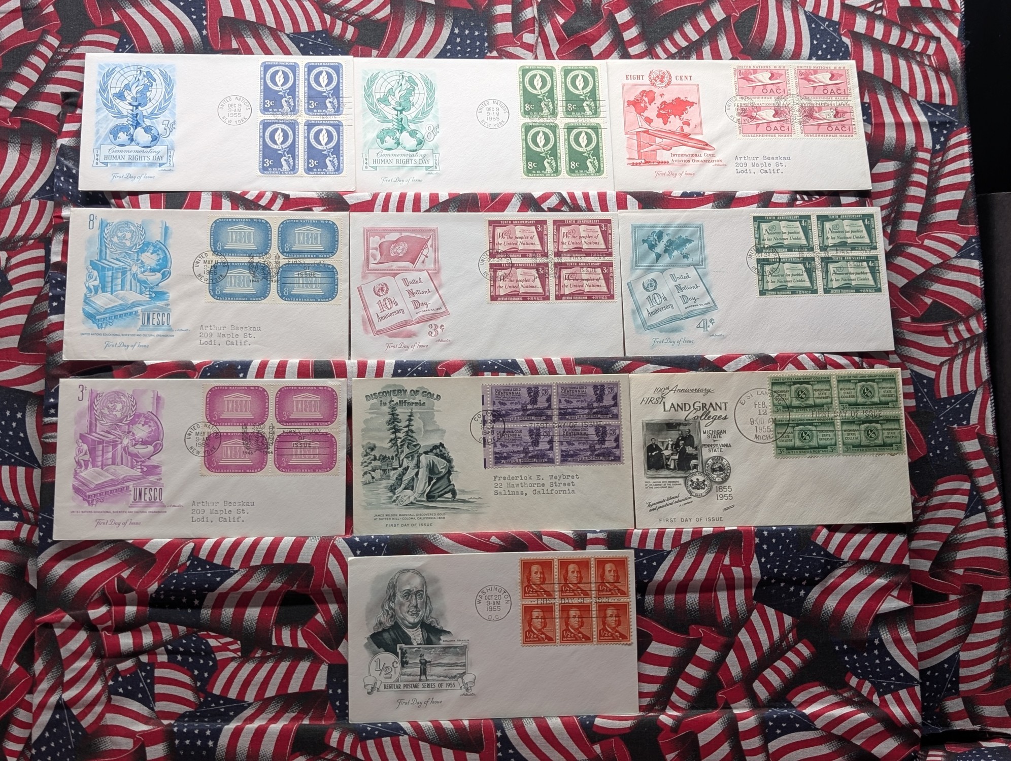 (10) Assorted U.S. First Day Cachets