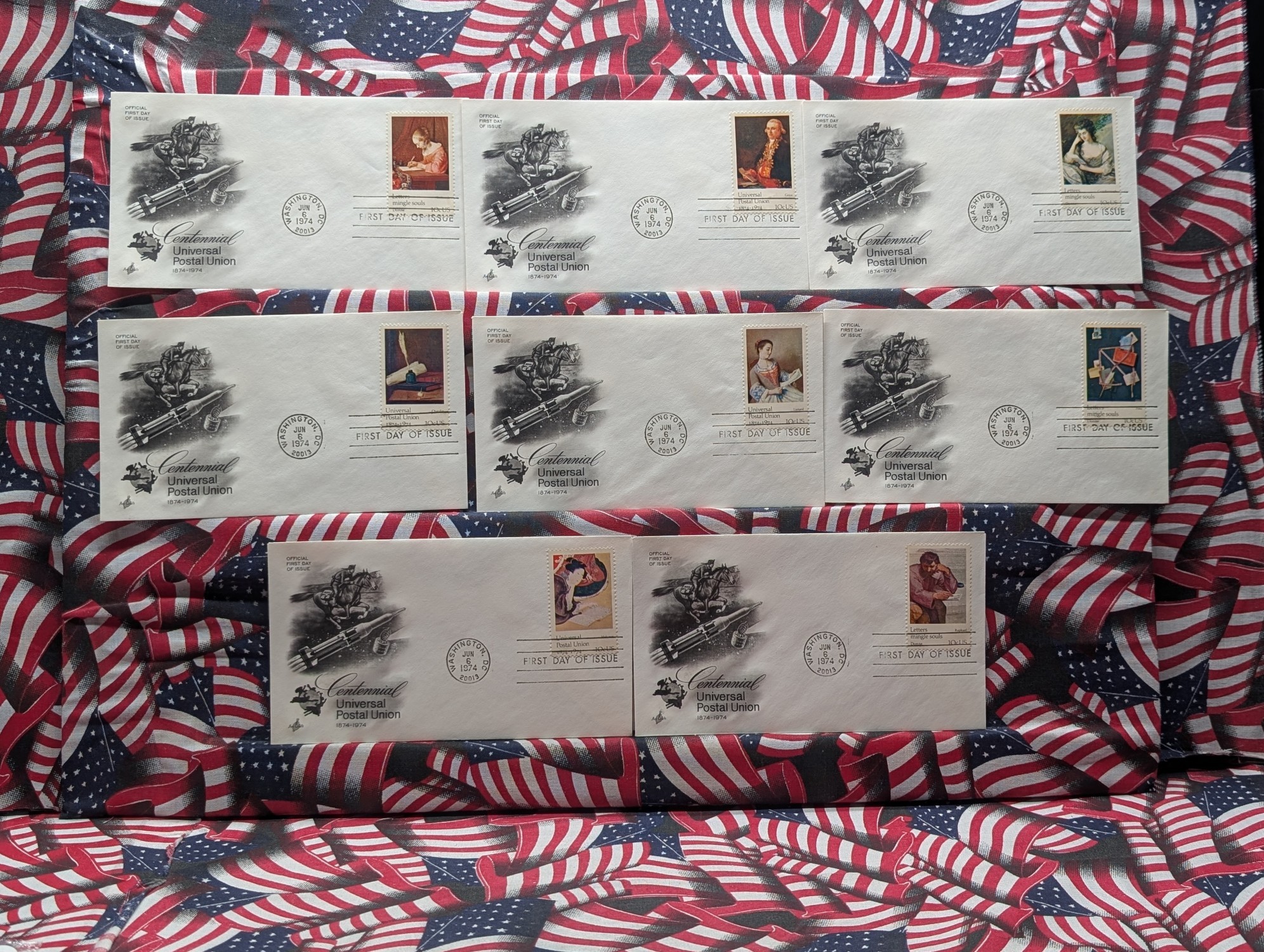 1974 Complete Set Of First Day Cachets
