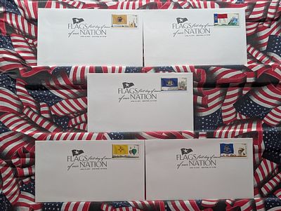(5) Assorted Flags Of Our Nation First Day Cachets Condition PLEASE NOTE Some coins may have a 