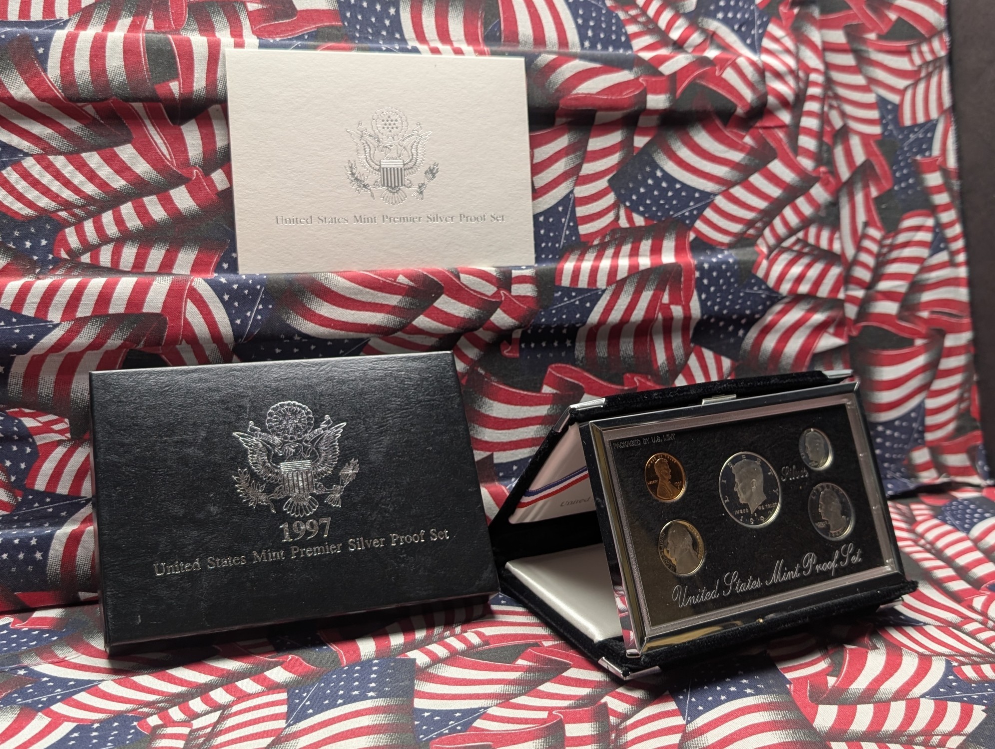 1997-S U.S. Mint Premier Silver Proof Set in OGP w/ COA - Includes (3) 90% Silver Coins