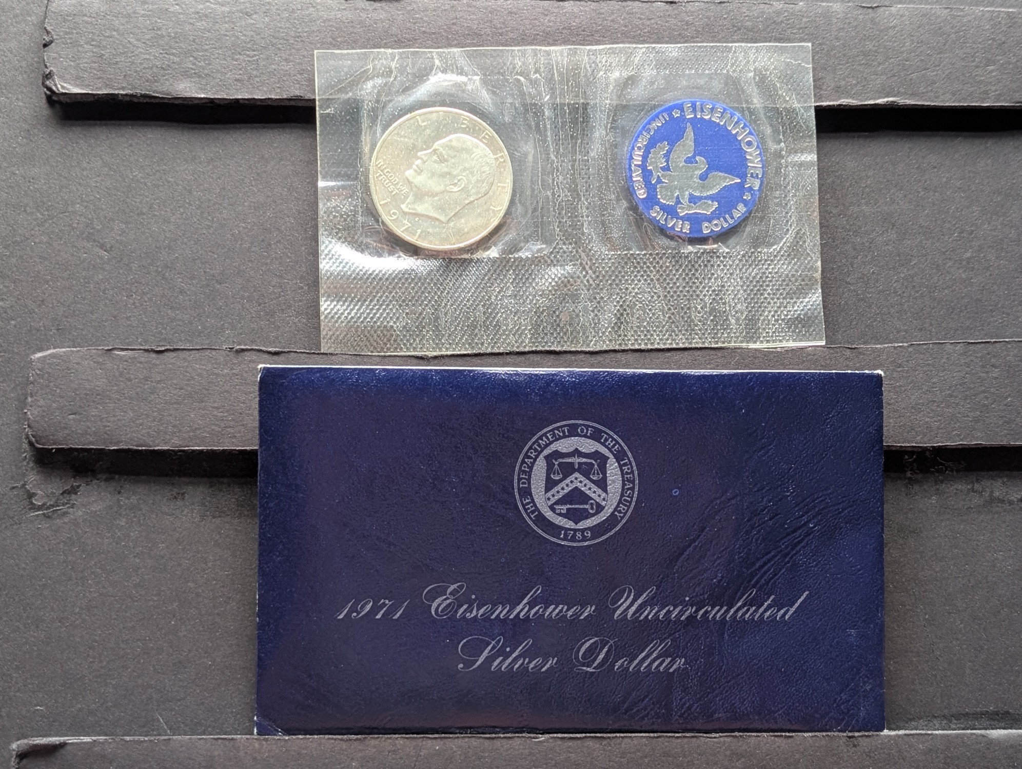 1971-S Eisenhower Uncirculated 40% Silver Dollar In OGP