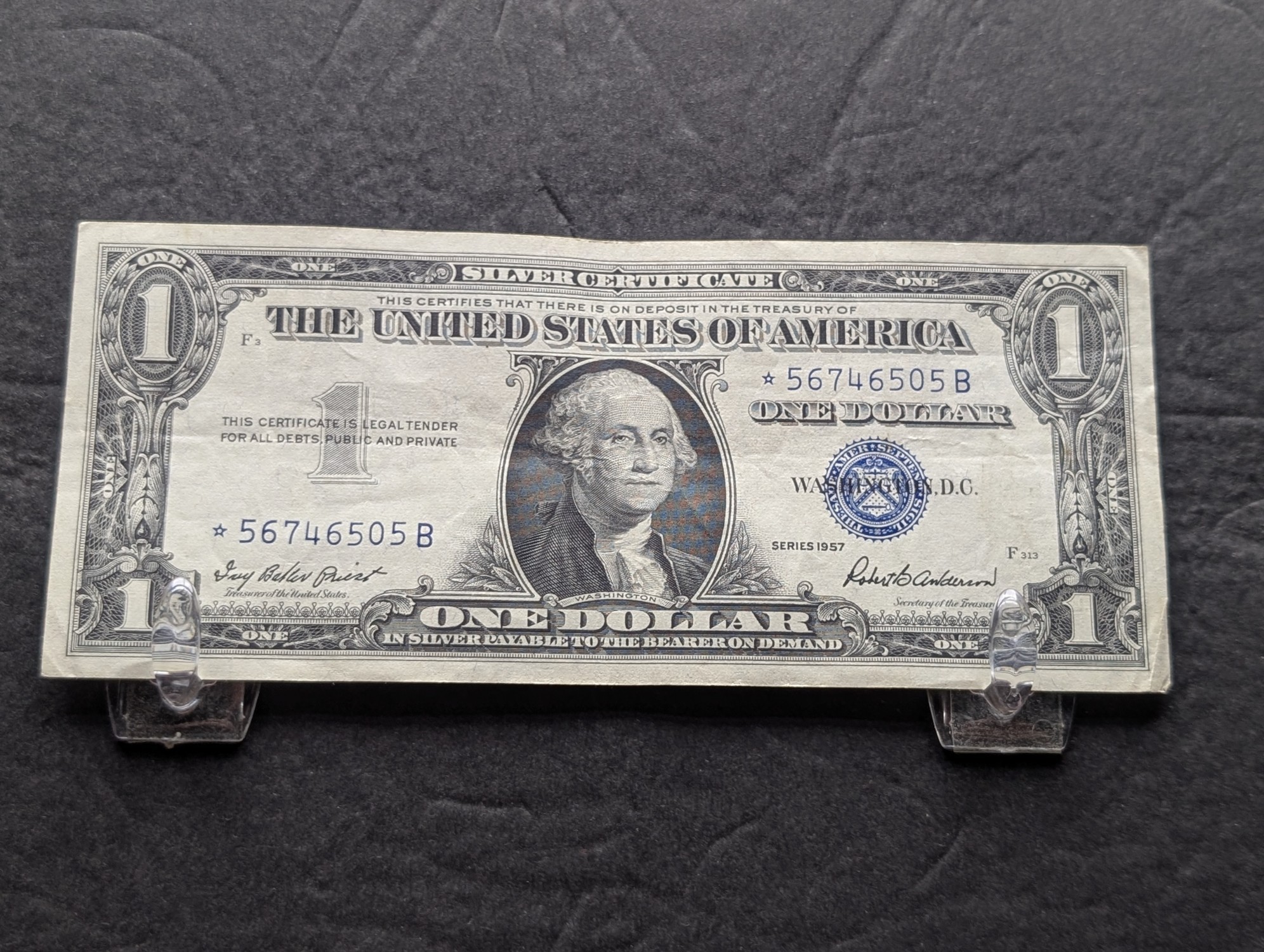 (3) 1957 Series U.S. $1 Silver Certificate Star Notes