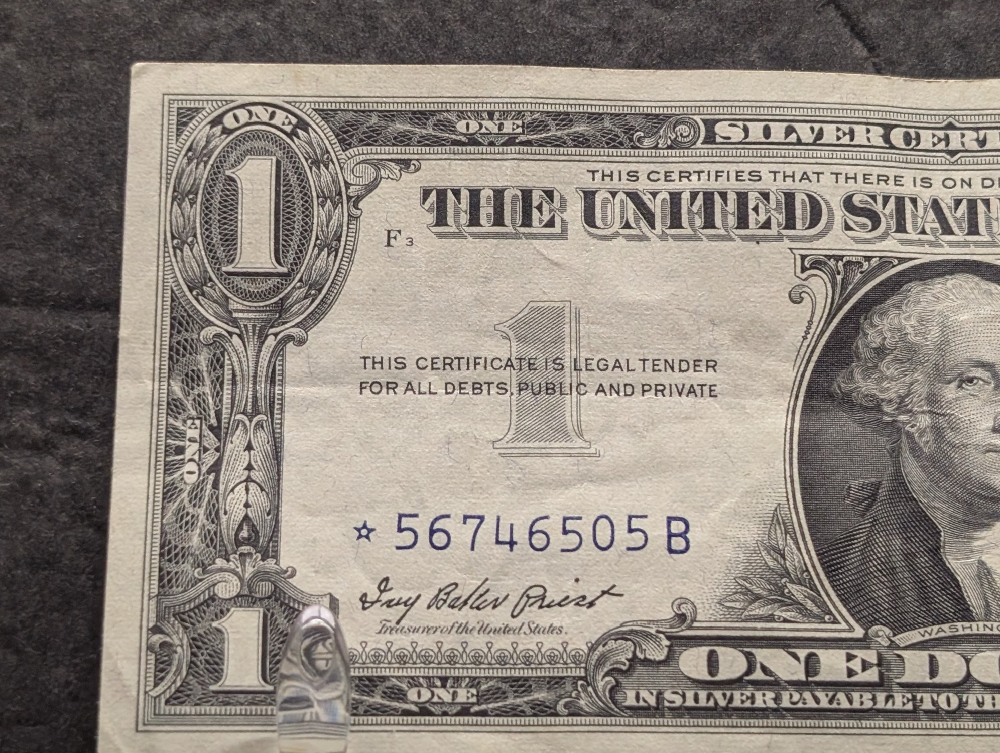 (3) 1957 Series U.S. $1 Silver Certificate Star Notes