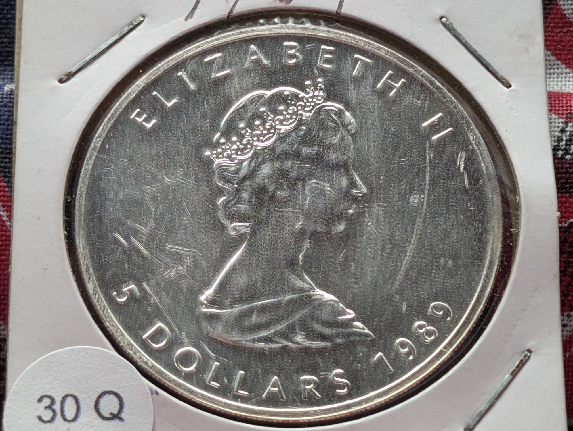 1989 Canada 1 Oz. .9999 Fine Silver $5 Maple Leaf
