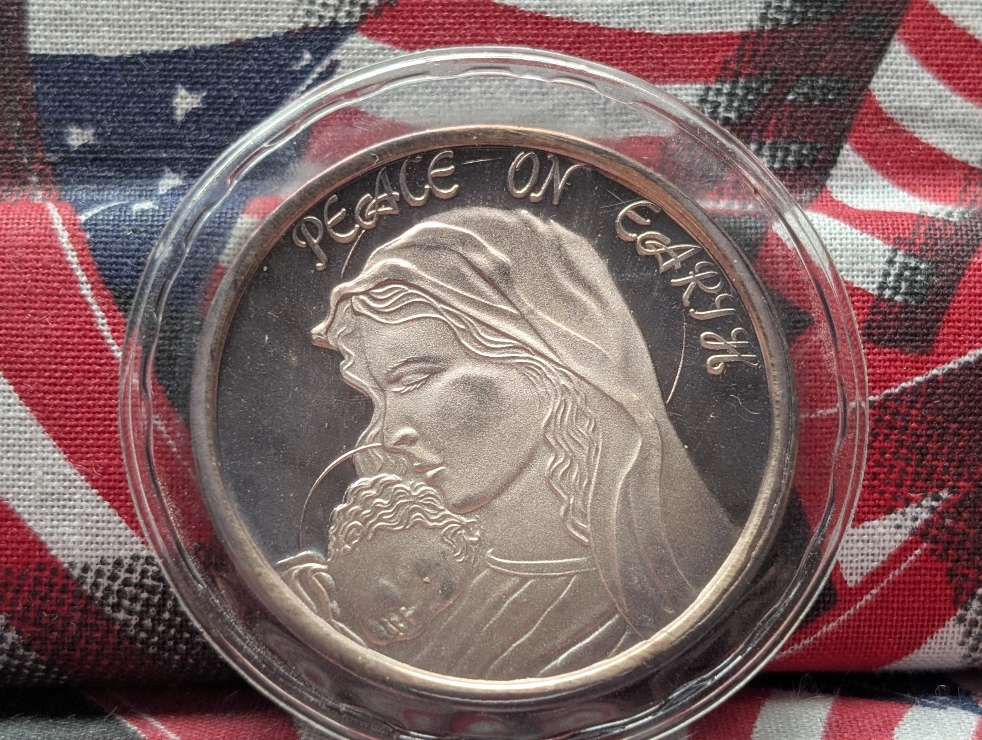 1 Troy Oz. .999 FINE SILVER Peace on Earth Designed Round