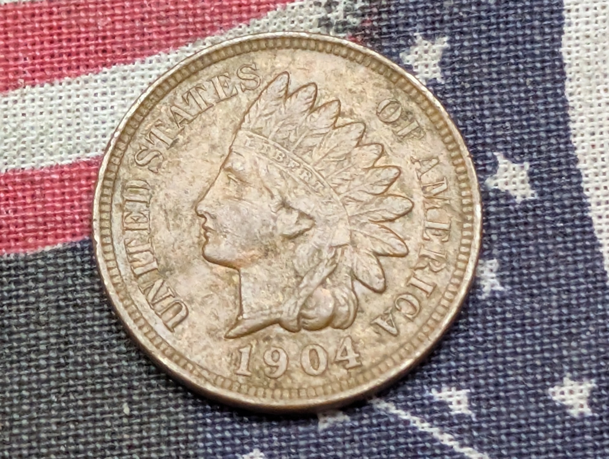 XF/AU - 1904 Indian Head Cent