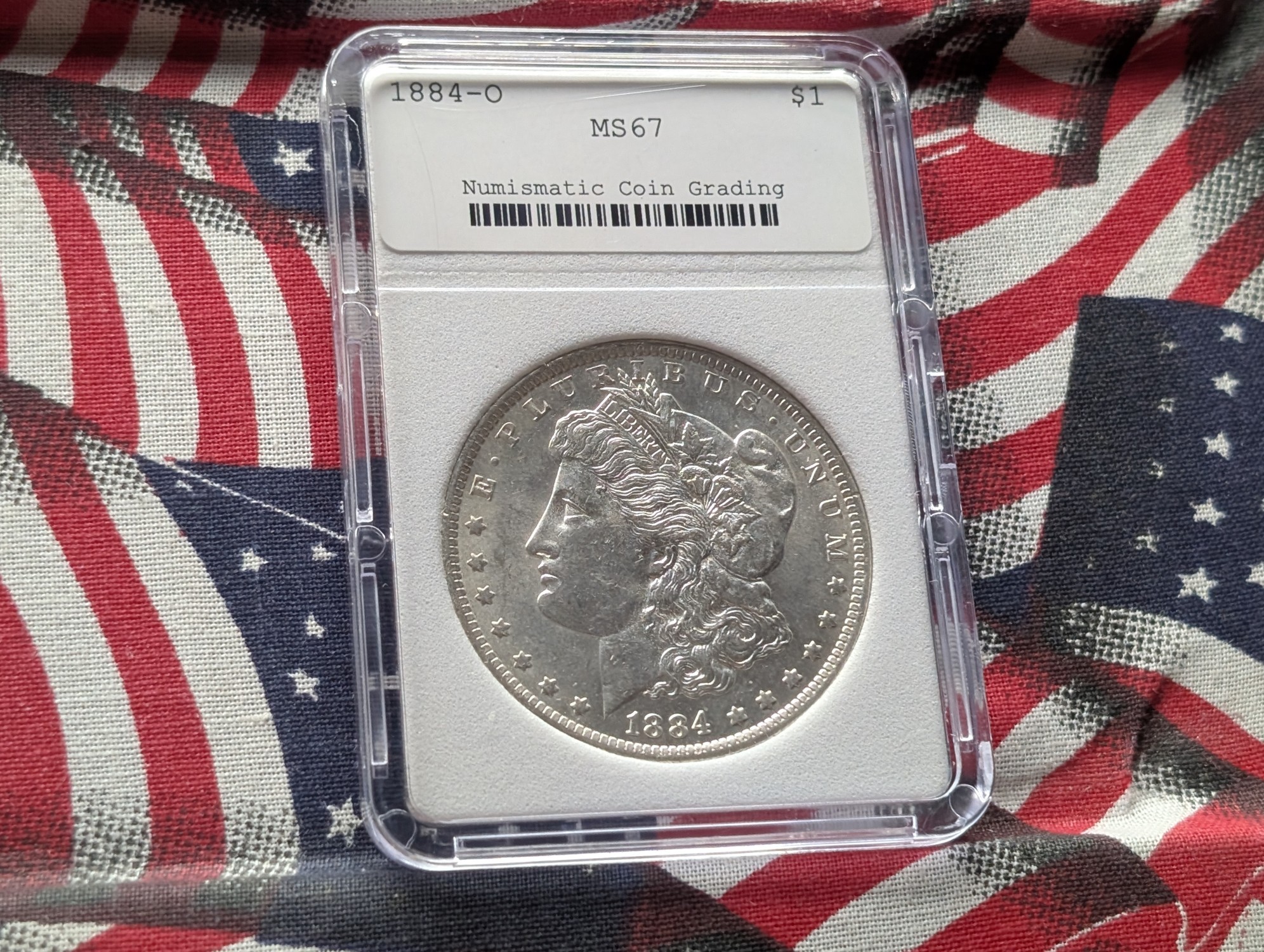 1884-O Morgan 90% Silver Dollar NCG Cert. MS67 - NOT NGC