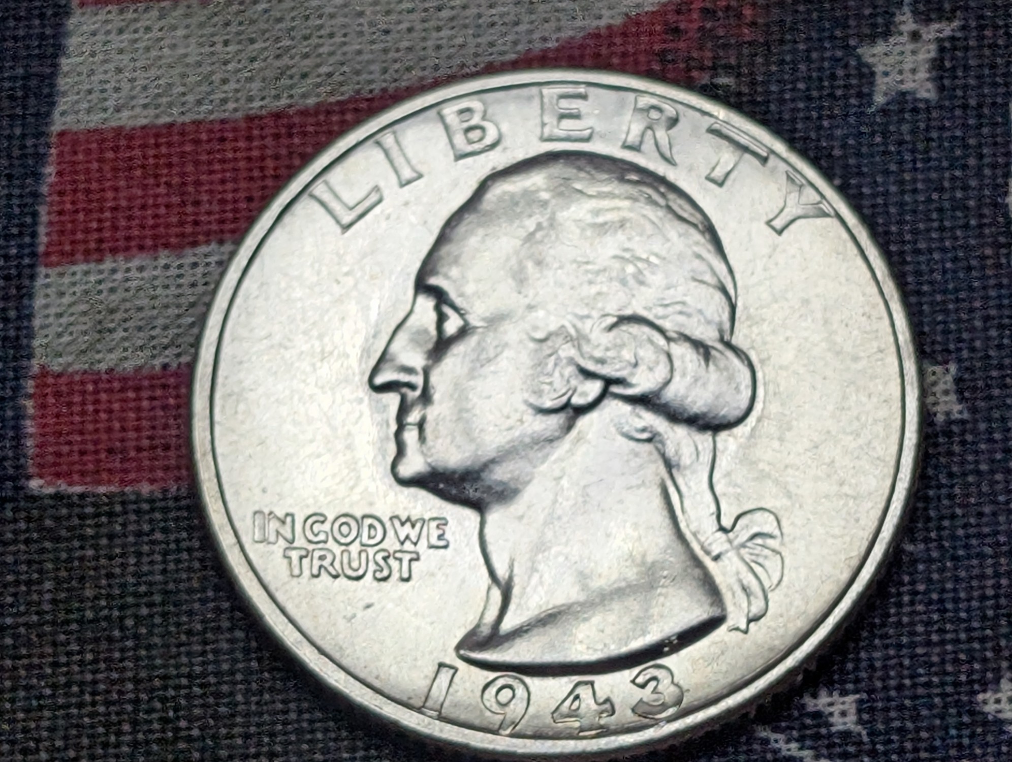 1943-S Washington 90% Silver Quarter - BU
