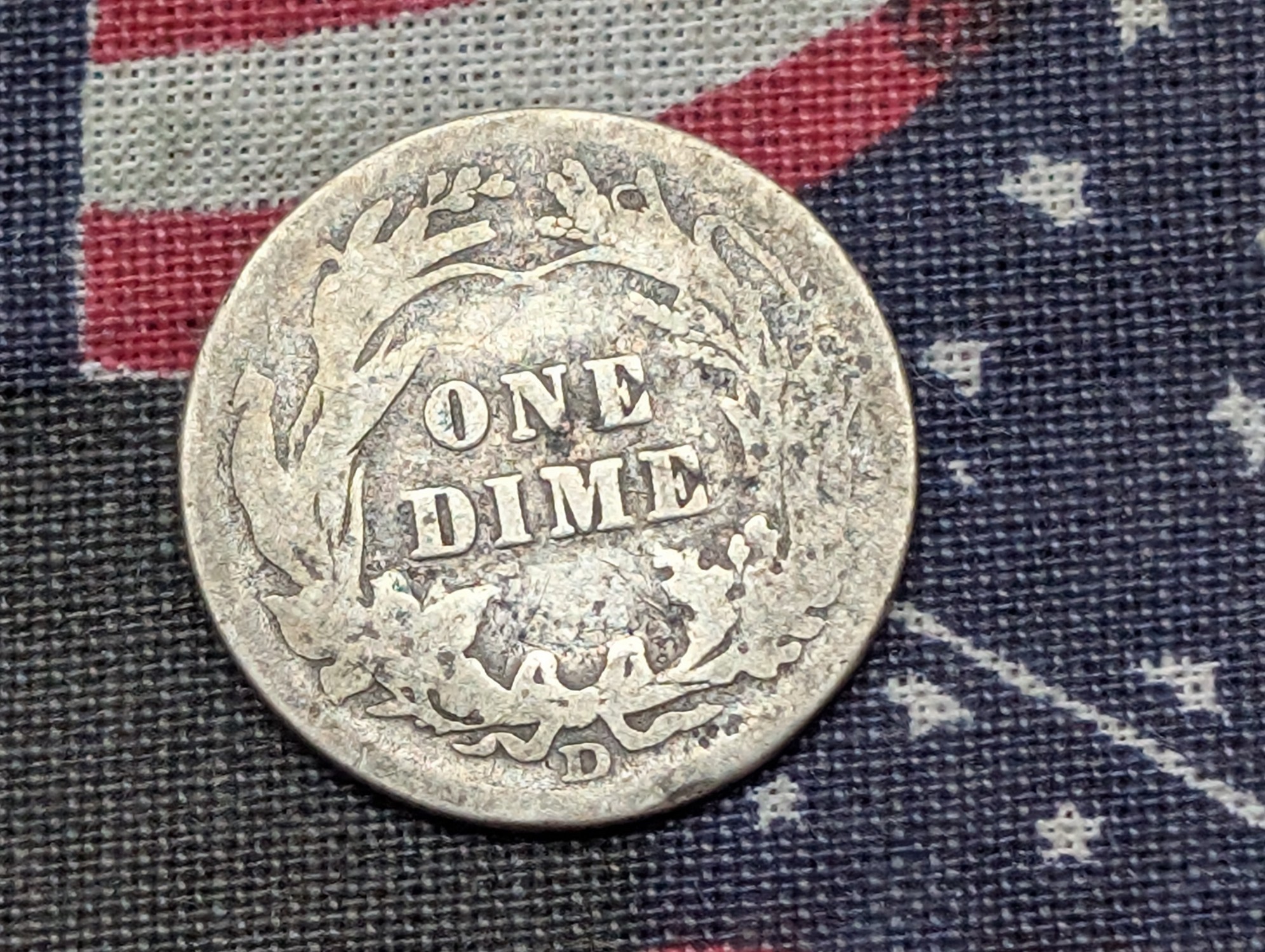 1909-D Barber 90% Silver Dime