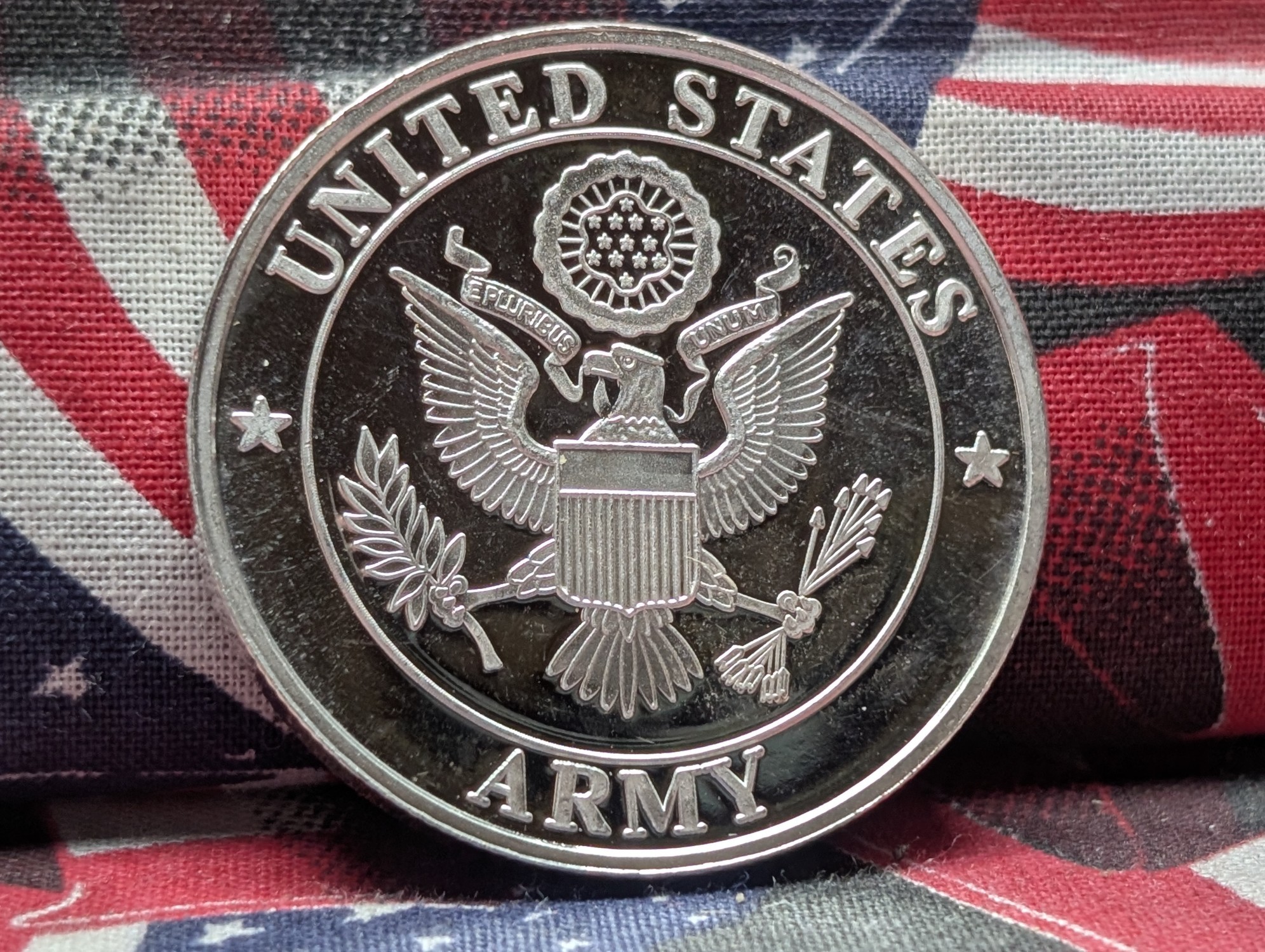 1 Troy Oz. .999 FINE SILVER United States Army Designed Round