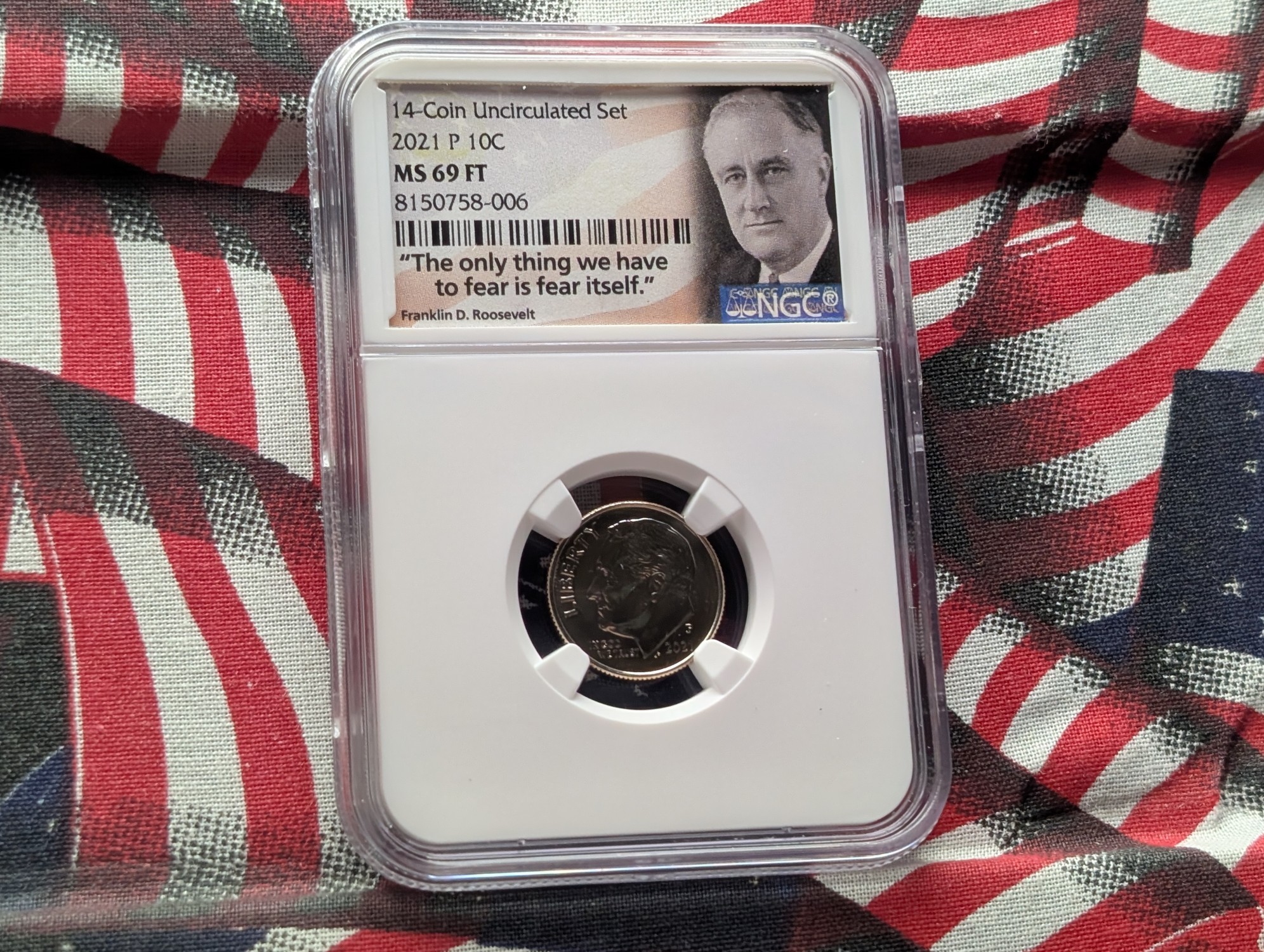 2021-P Roosevelt Dime NGC MS69 FT