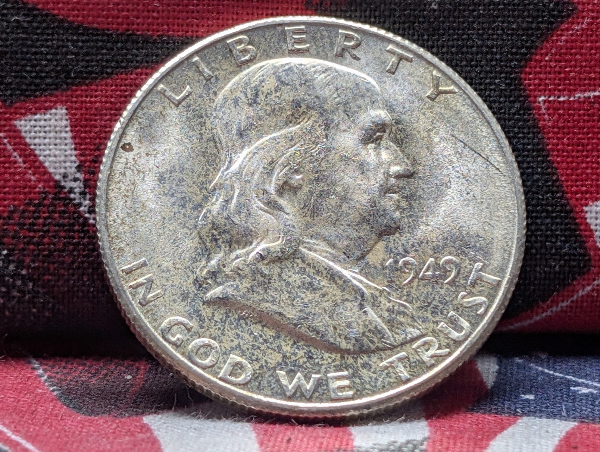 1949-S Franklin 90% Silver Half Dollar
