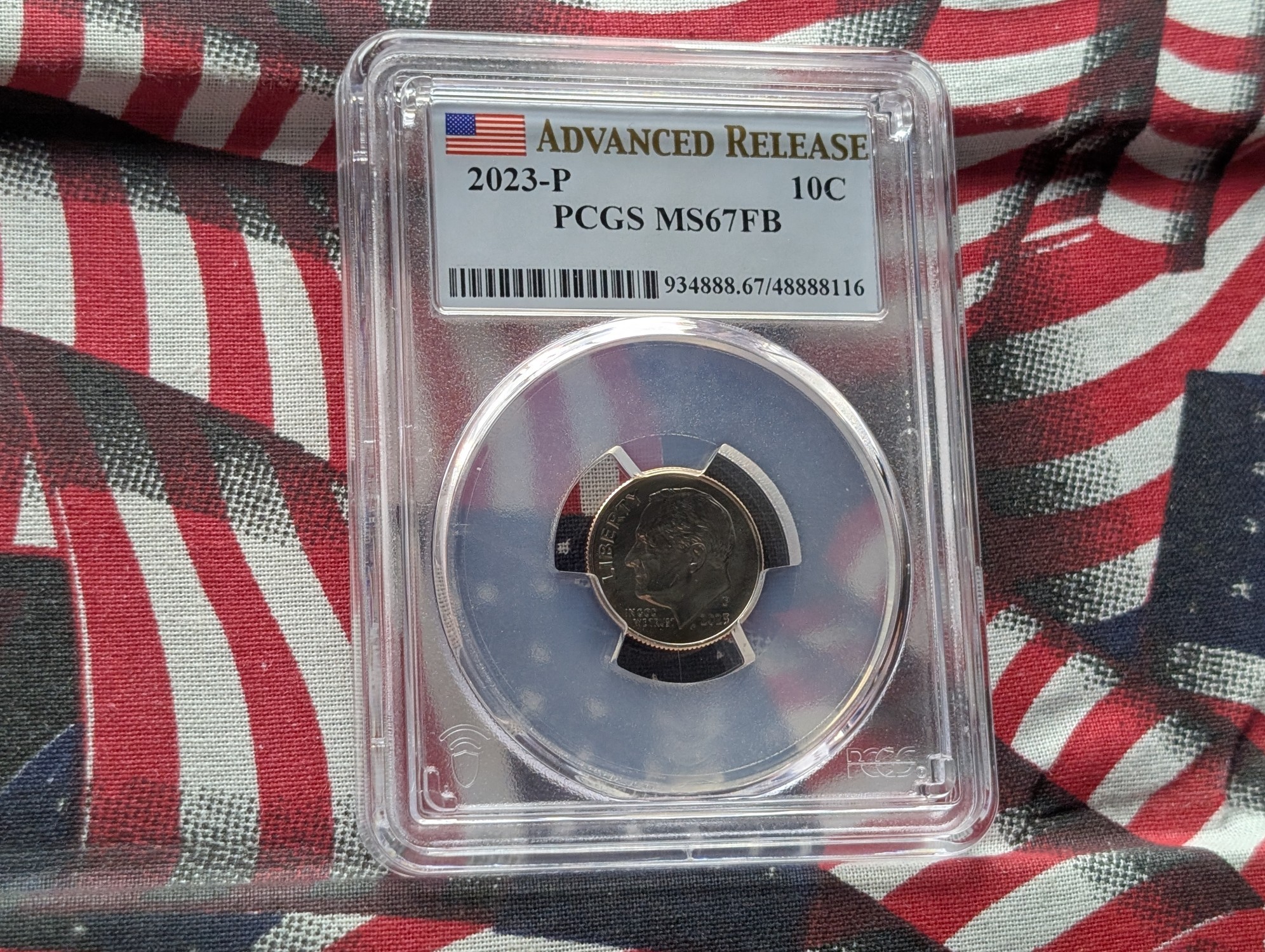 2023-P Roosevelt Dime PCGS MS67 FB - Advanced Release