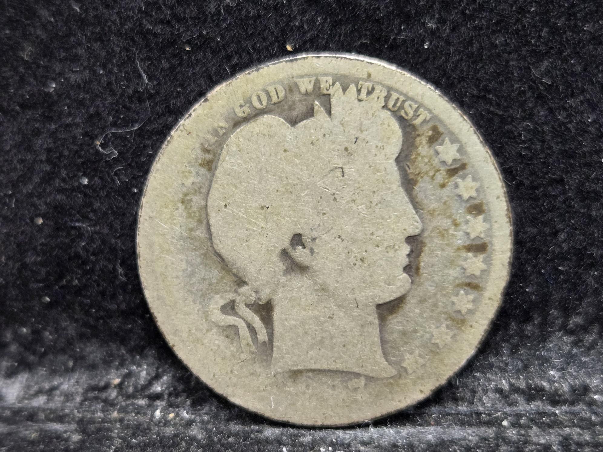 1897-O Barber 90% Silver Quarter