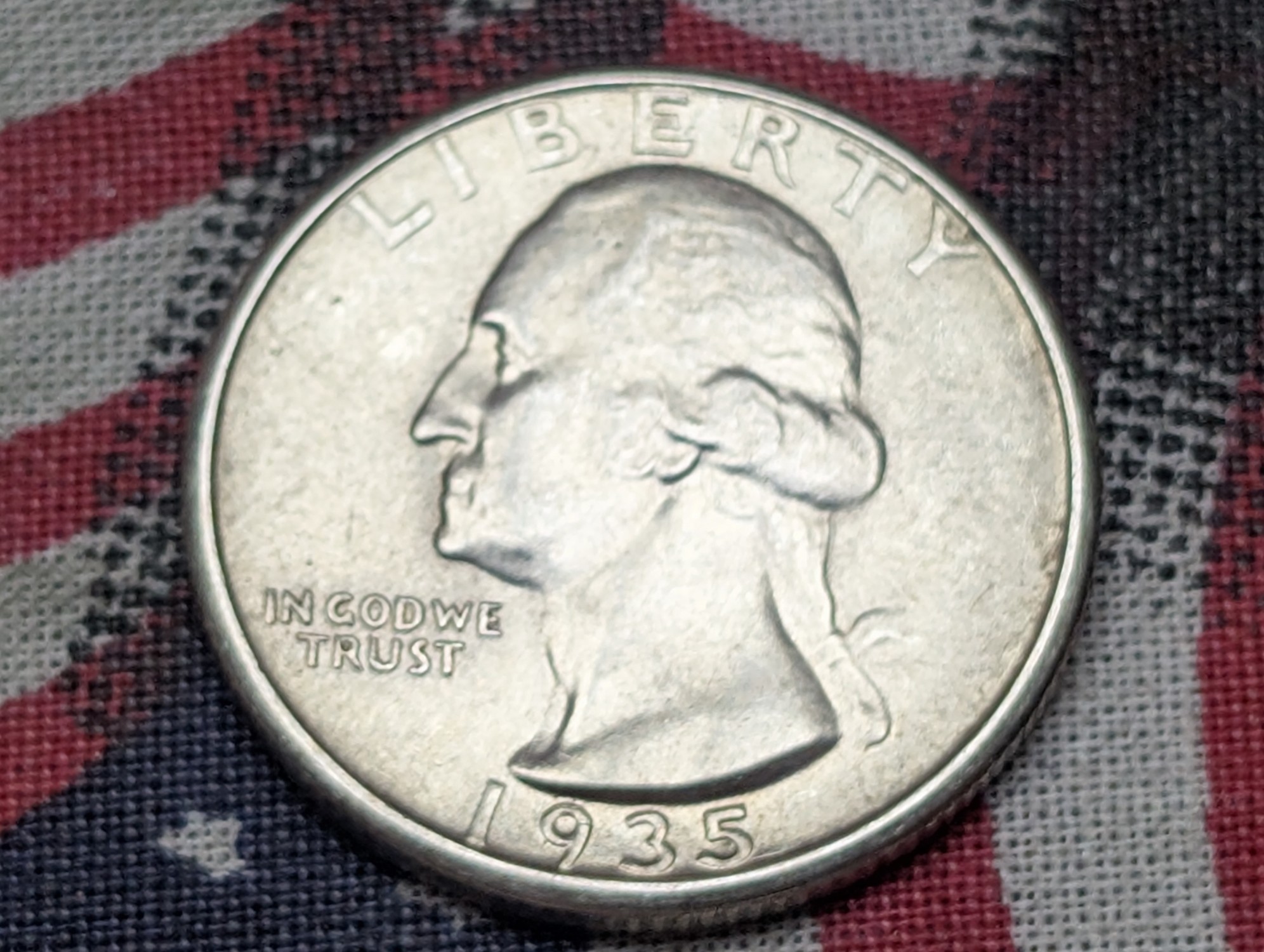 1935 Washington 90% Silver Quarter - BU