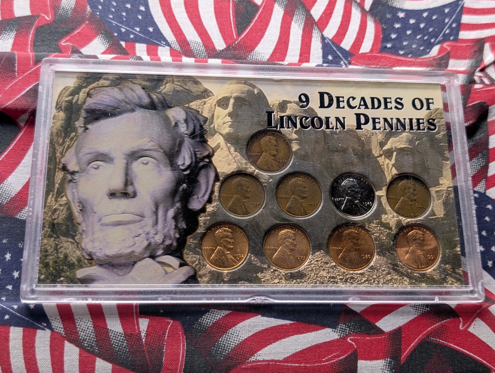 1910-1990 Nine Decades of Lincoln Cents in Display