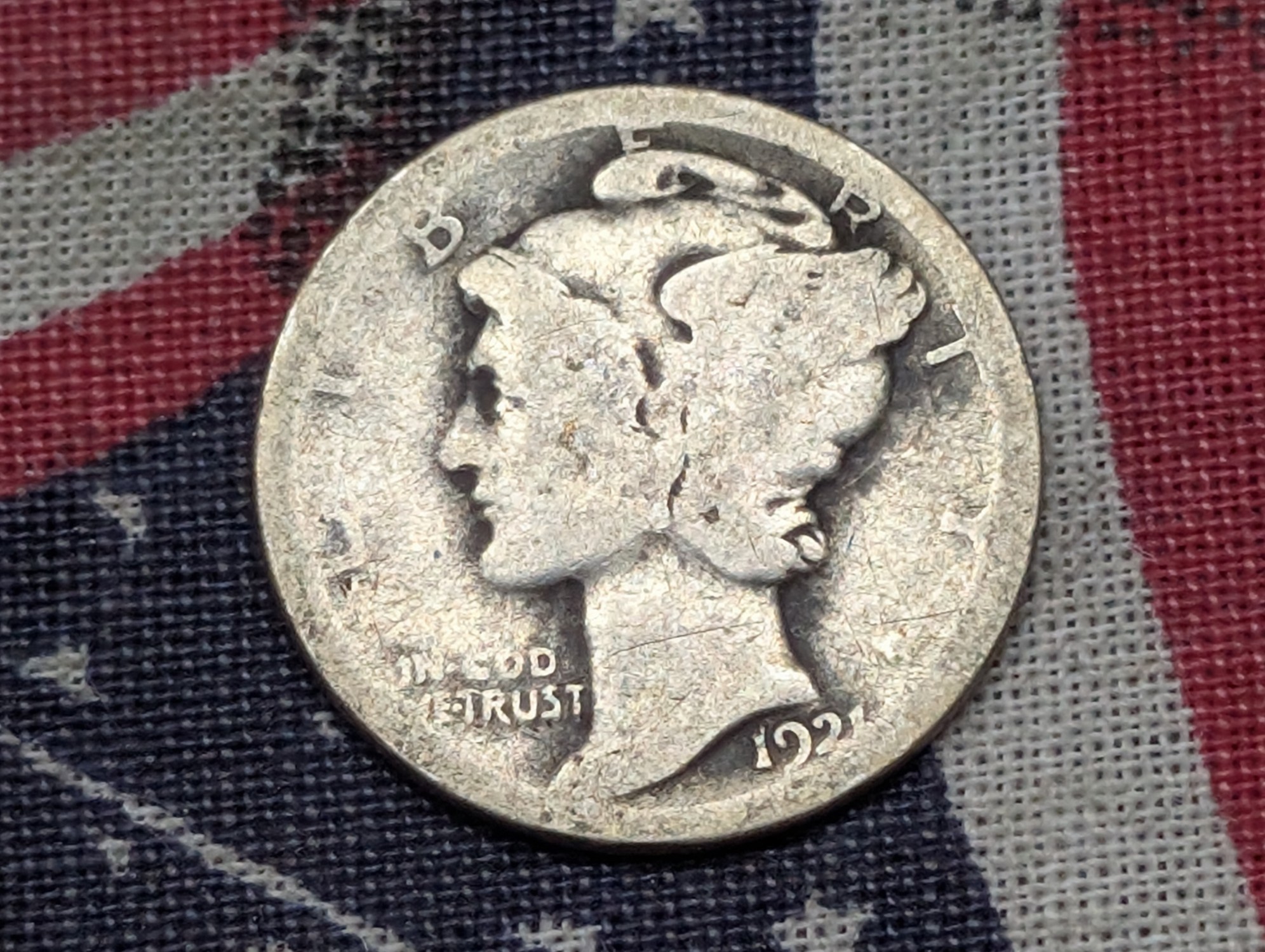 1921 Mercury 90% Silver Dime, Key Date