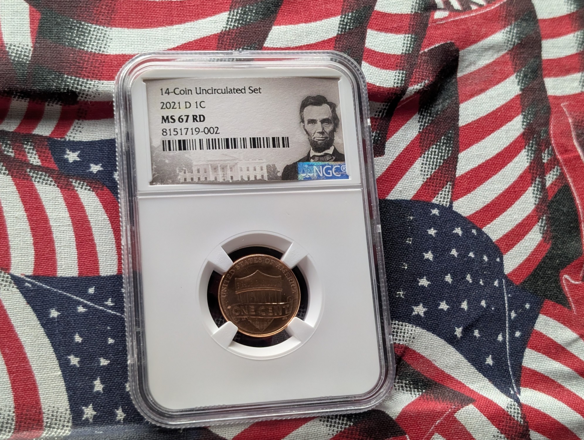 2021-D Lincoln Shield Cent NGC MS67 RD
