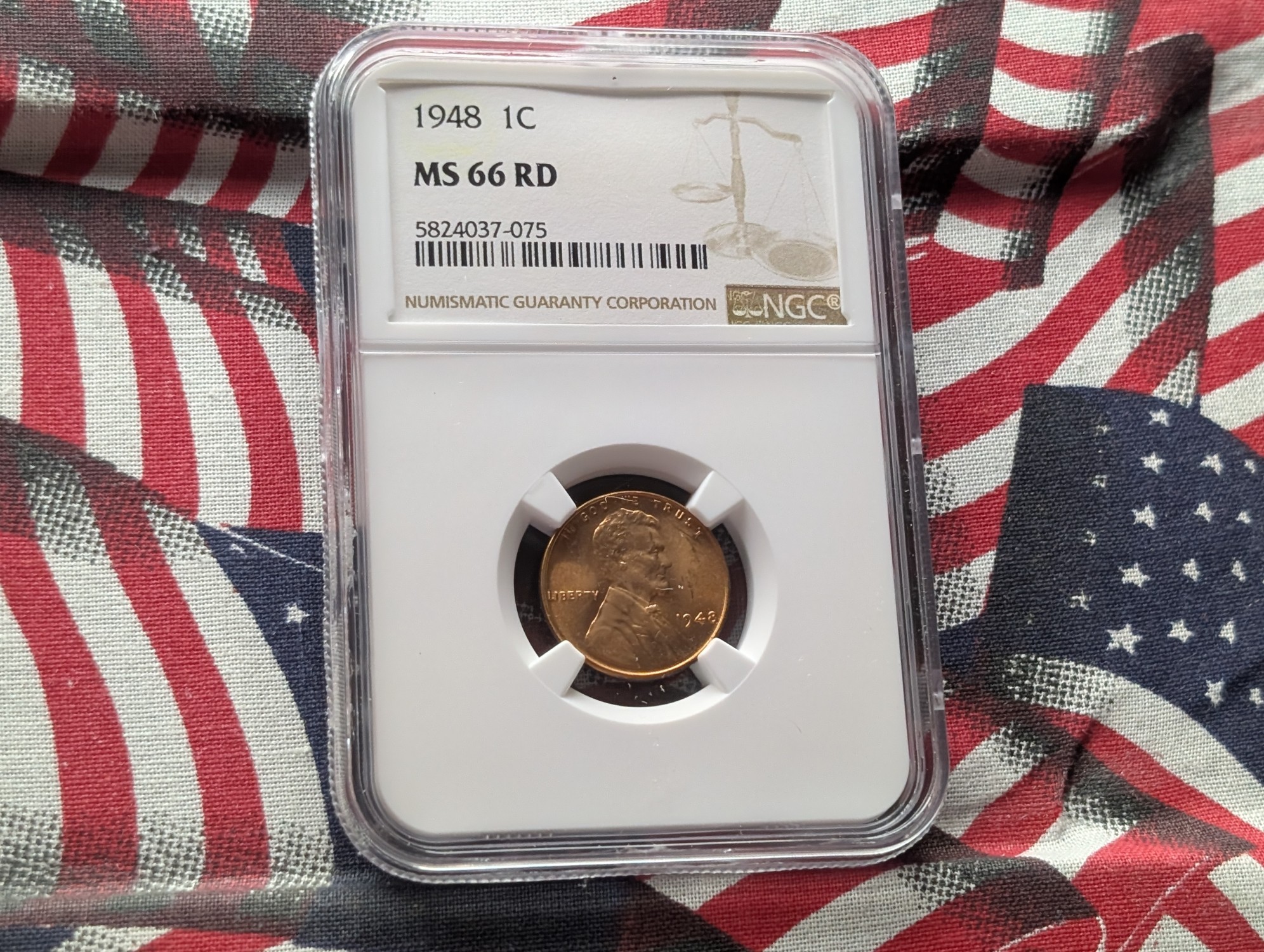 1948 Lincoln Wheat Cent NGC MS66 RD