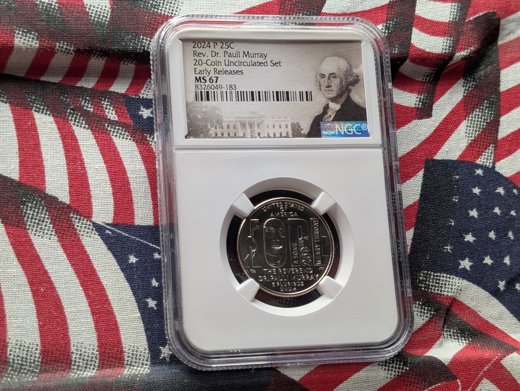 2024-P Rev. Dr. Pauli Murray Quarter NGC MS67 - Early Release