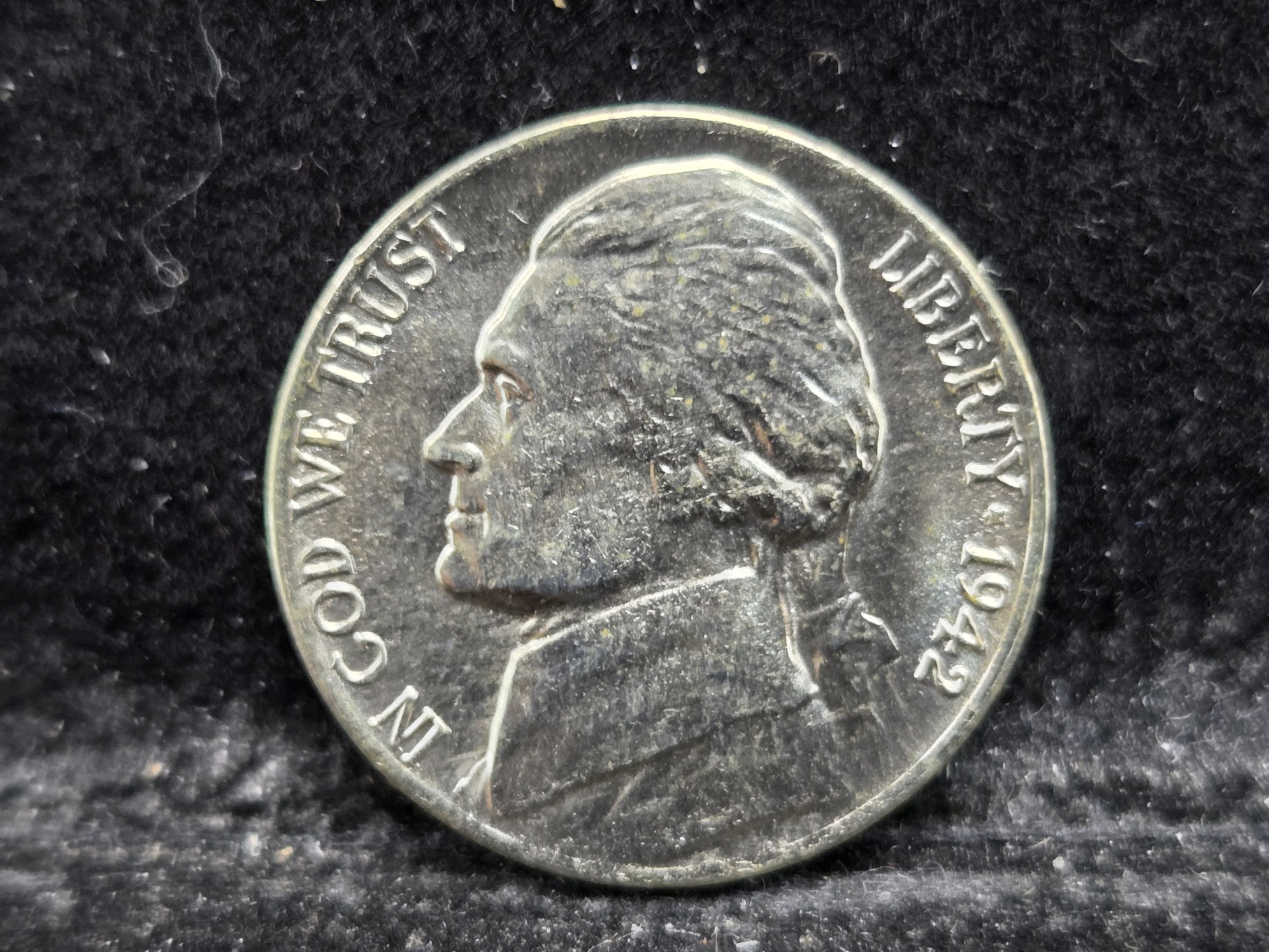 1942-P Jefferson 35% Silver Wartime Nickel - BU