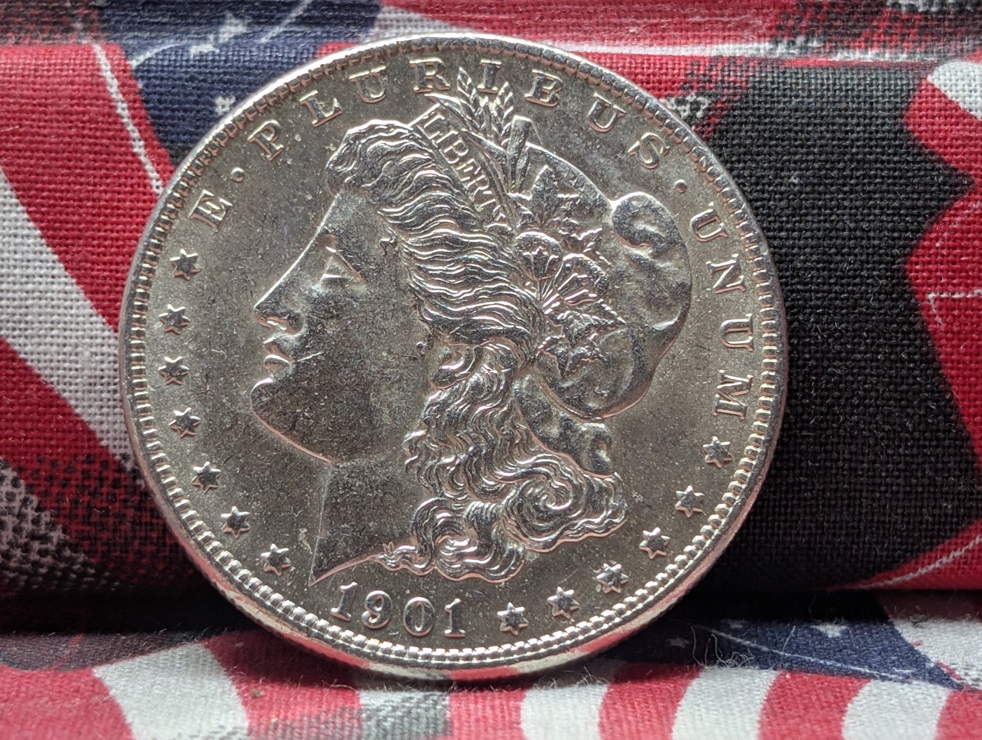 AU - 1901-O Morgan 90% Silver Dollar